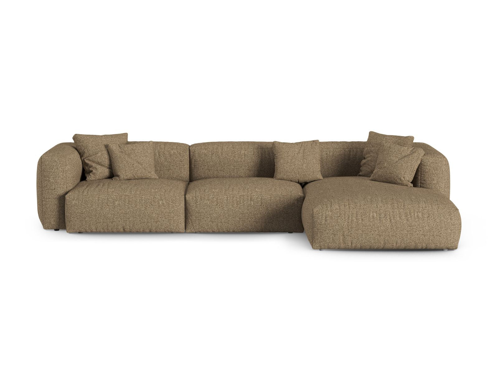 Stylisches 3-Sitzer XL Ecksofa rechts Martina in trendigem Petrol-Vogue, perfekt für gemütliche Abende und stilvolle Einrichtung.