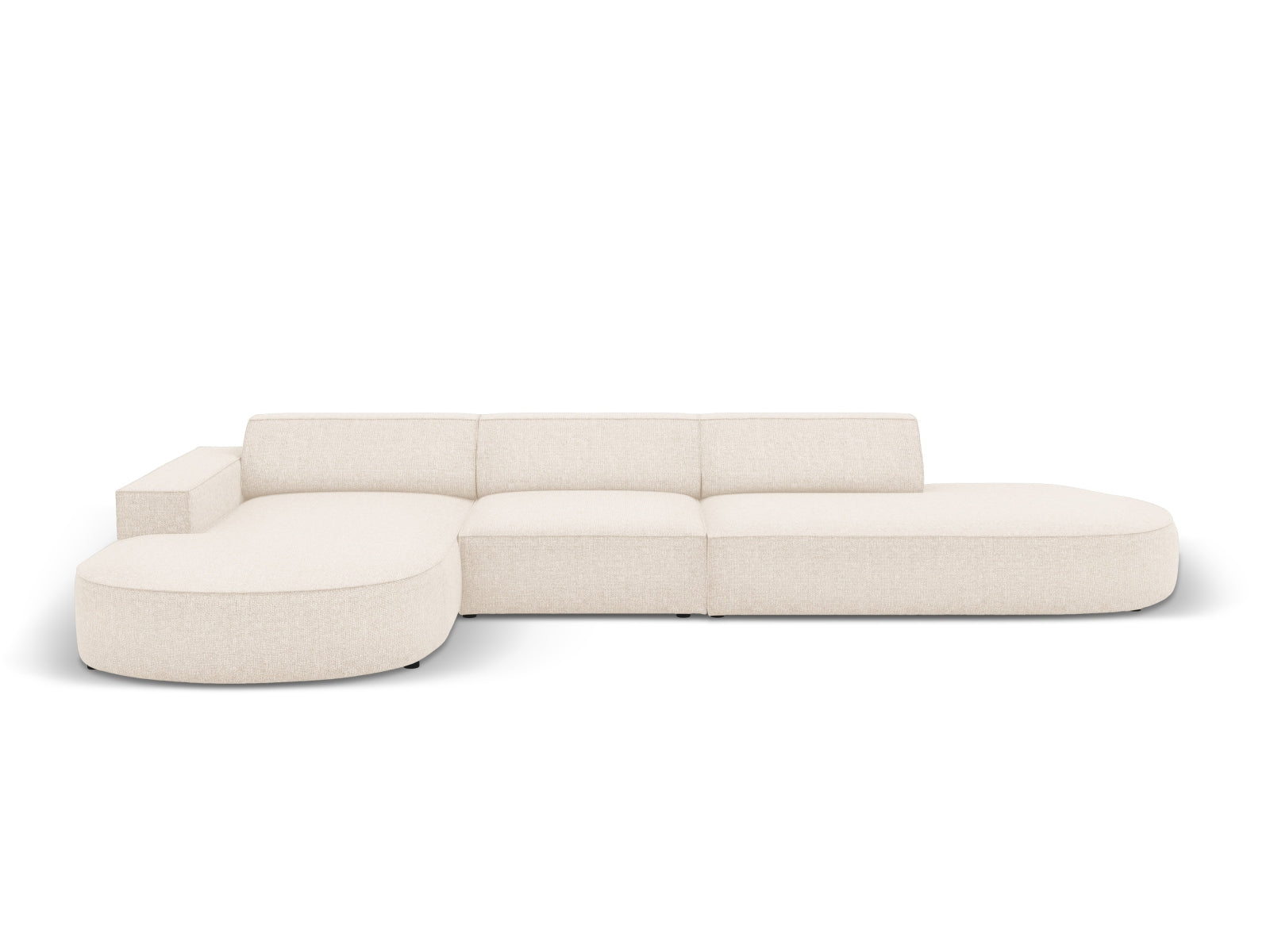 Jodie Modulares Ecksofa links 4 Sitzer in Light Beige präsentiert im Onlineshop von KAQTU Design AG. Ecksofa links ist von Micadoni
