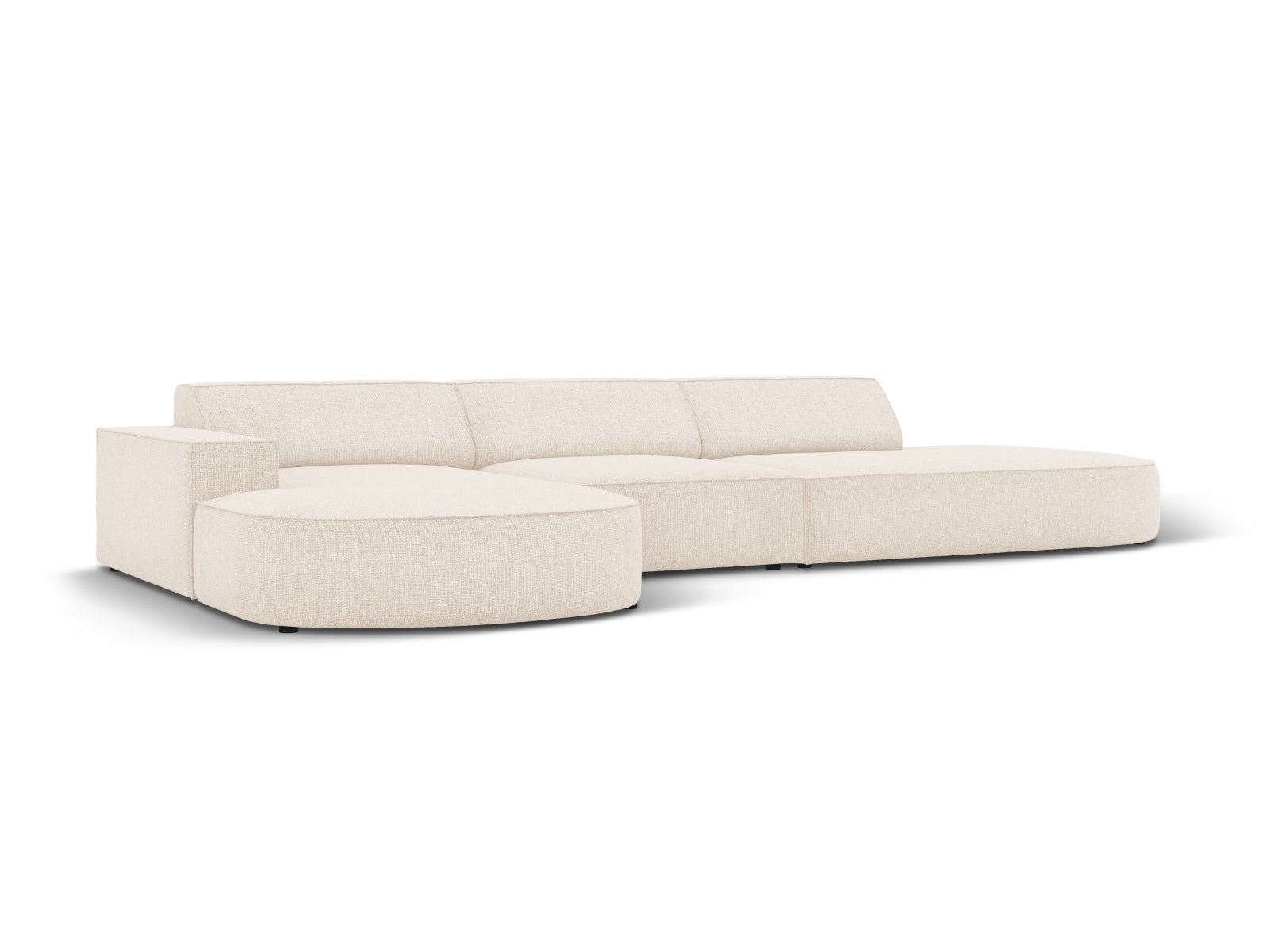 Jodie Modulares Ecksofa links 4 Sitzer in Light Beige präsentiert im Onlineshop von KAQTU Design AG. Ecksofa links ist von Micadoni