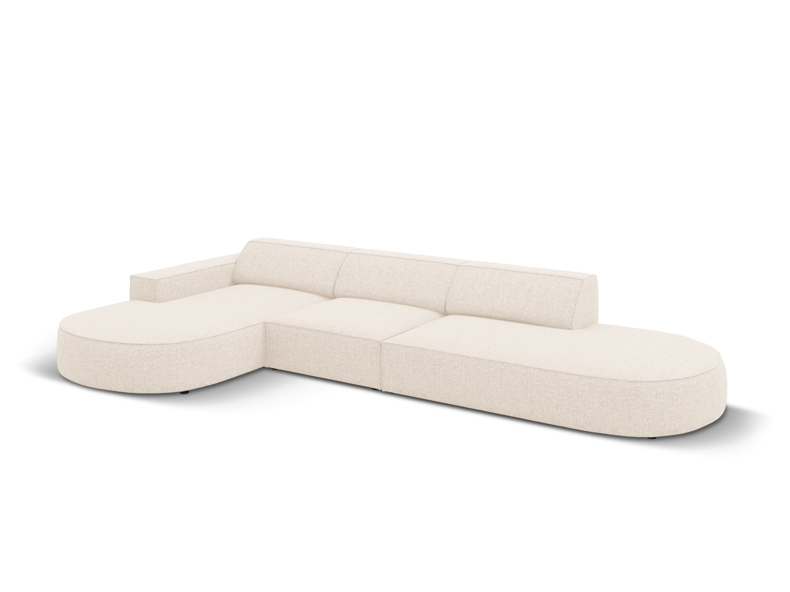 Jodie Modulares Ecksofa links 4 Sitzer in Light Beige präsentiert im Onlineshop von KAQTU Design AG. Ecksofa links ist von Micadoni