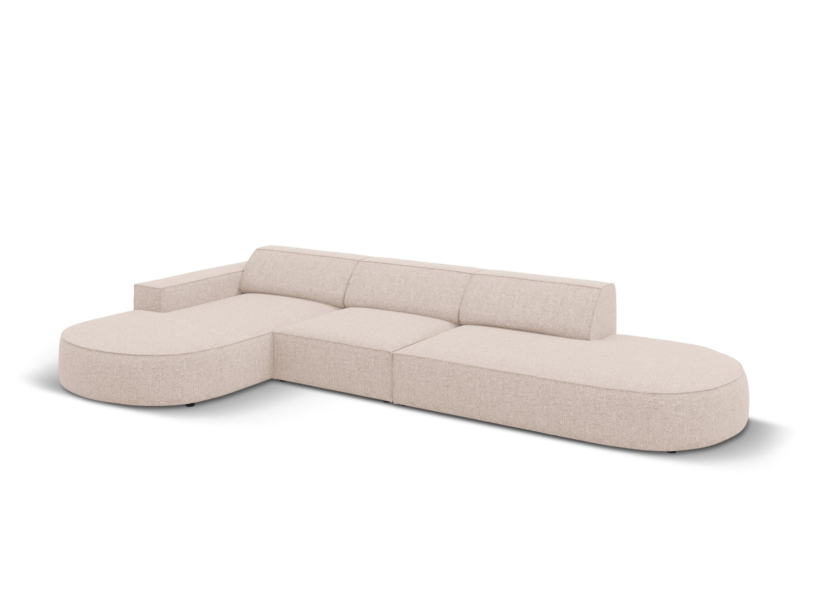 Jodie Modulares Ecksofa links 4 Sitzer in Beige präsentiert im Onlineshop von KAQTU Design AG. Ecksofa links ist von Micadoni