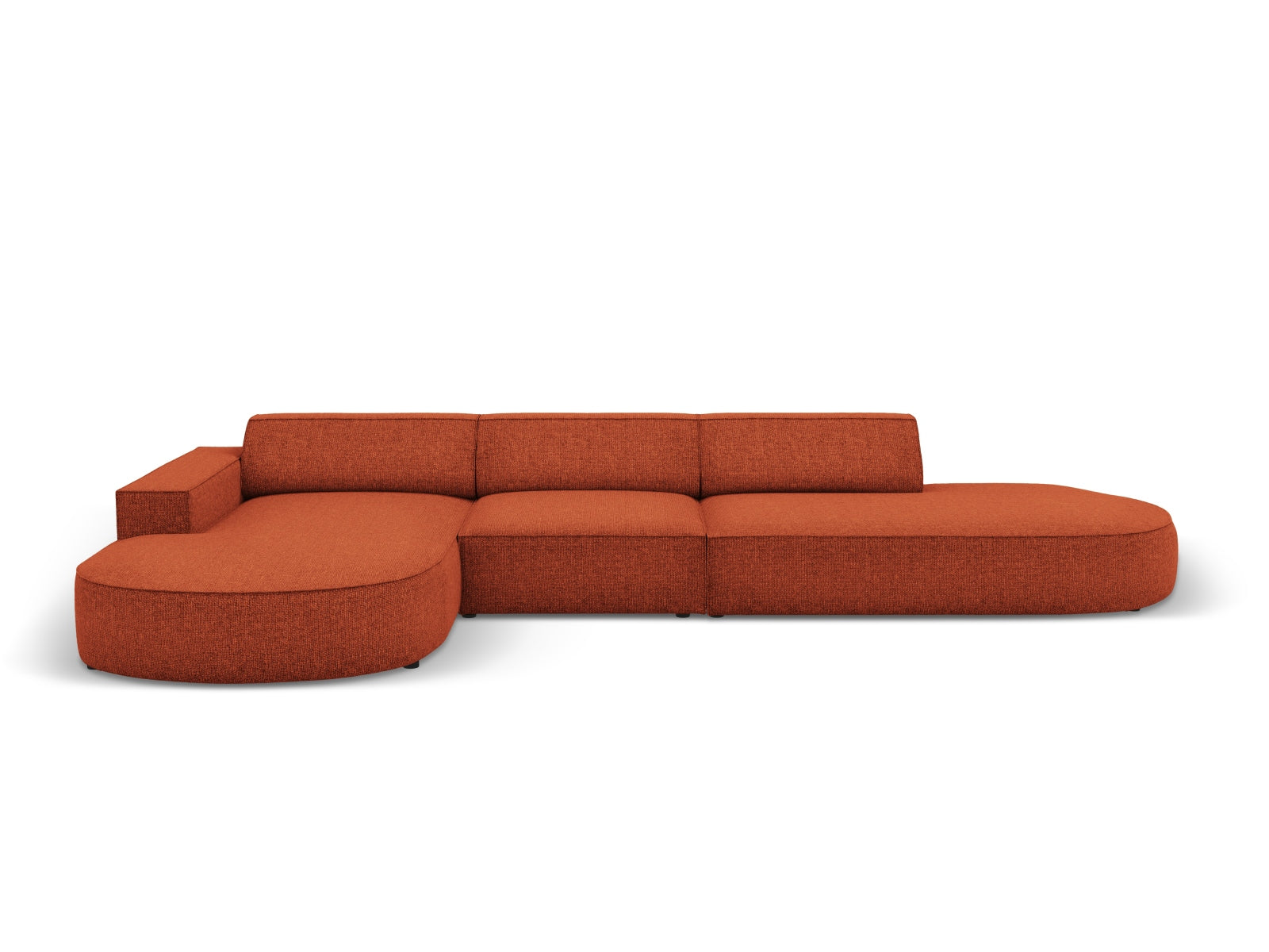 Jodie Modulares Ecksofa links 4 Sitzer in Terracotta präsentiert im Onlineshop von KAQTU Design AG. Ecksofa links ist von Micadoni