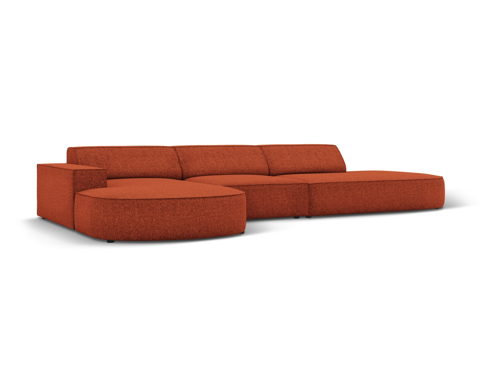 Jodie Modulares Ecksofa links 4 Sitzer in Terracotta präsentiert im Onlineshop von KAQTU Design AG. Ecksofa links ist von Micadoni