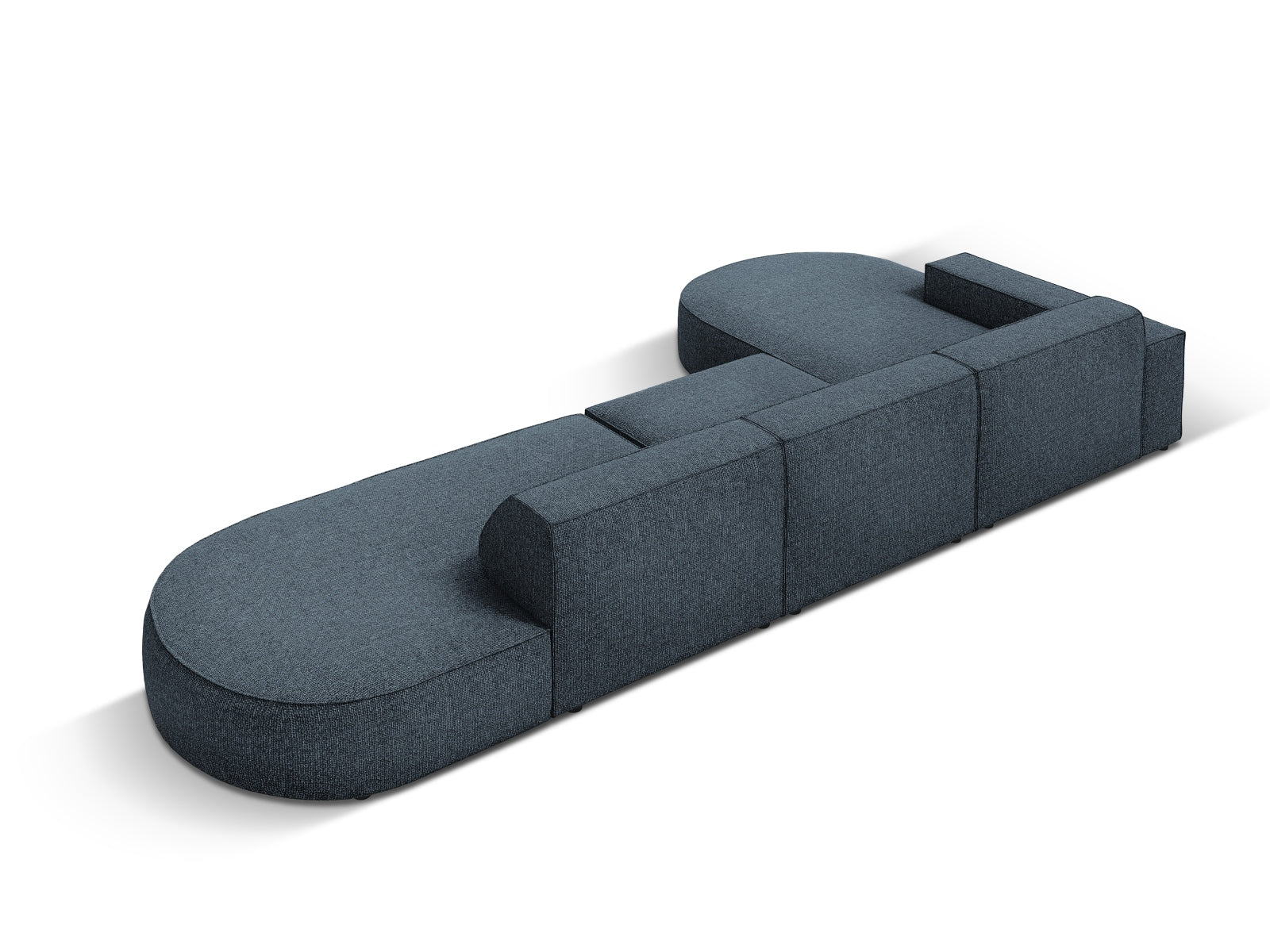 Jodie Modulares Ecksofa links 4 Sitzer in Royal Blue präsentiert im Onlineshop von KAQTU Design AG. Ecksofa links ist von Micadoni