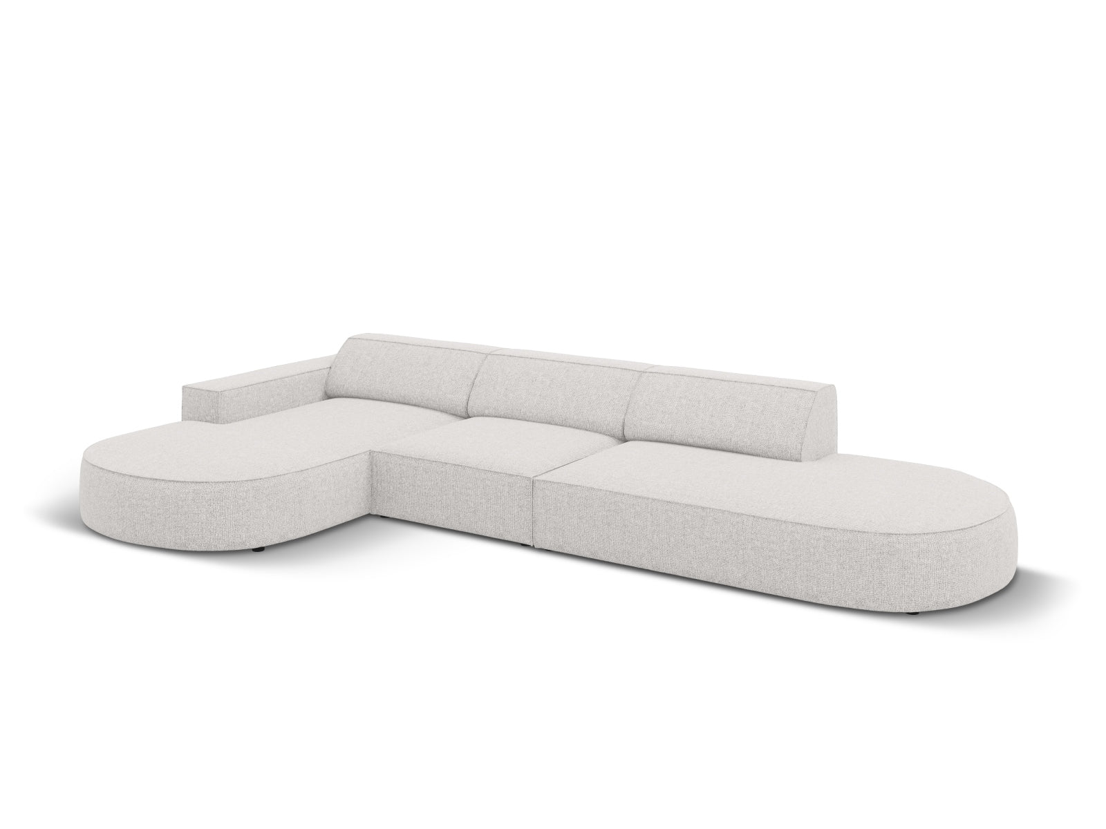 Jodie Modulares Ecksofa links 4 Sitzer in Light Grey präsentiert im Onlineshop von KAQTU Design AG. Ecksofa links ist von Micadoni