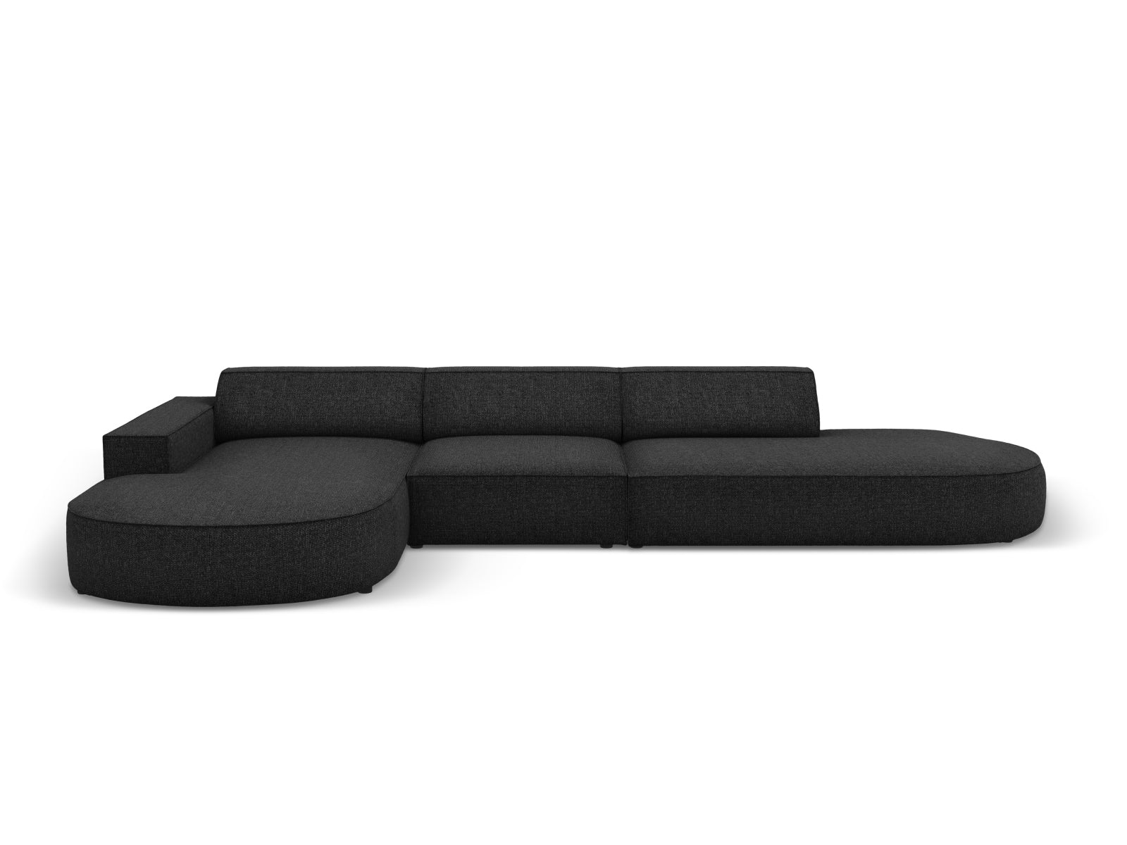Jodie Modulares Ecksofa links 4 Sitzer in Black präsentiert im Onlineshop von KAQTU Design AG. Ecksofa links ist von Micadoni