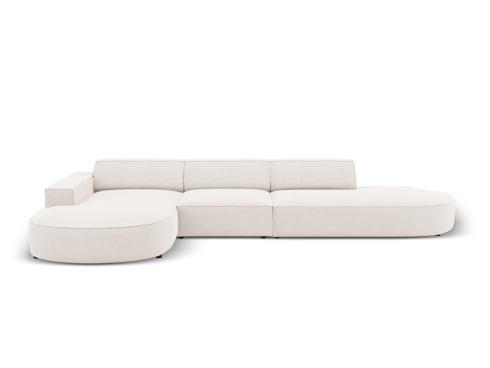 Jodie Modulares Ecksofa links 4 Sitzer in Light Beige präsentiert im Onlineshop von KAQTU Design AG. Ecksofa links ist von Micadoni