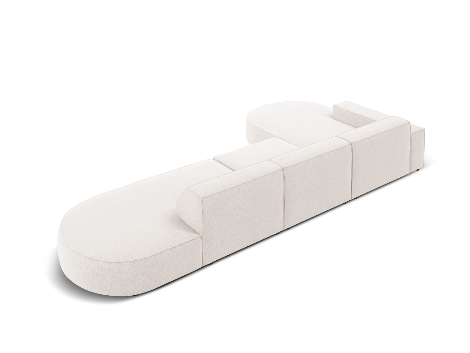 Jodie Modulares Ecksofa links 4 Sitzer in Light Beige präsentiert im Onlineshop von KAQTU Design AG. Ecksofa links ist von Micadoni