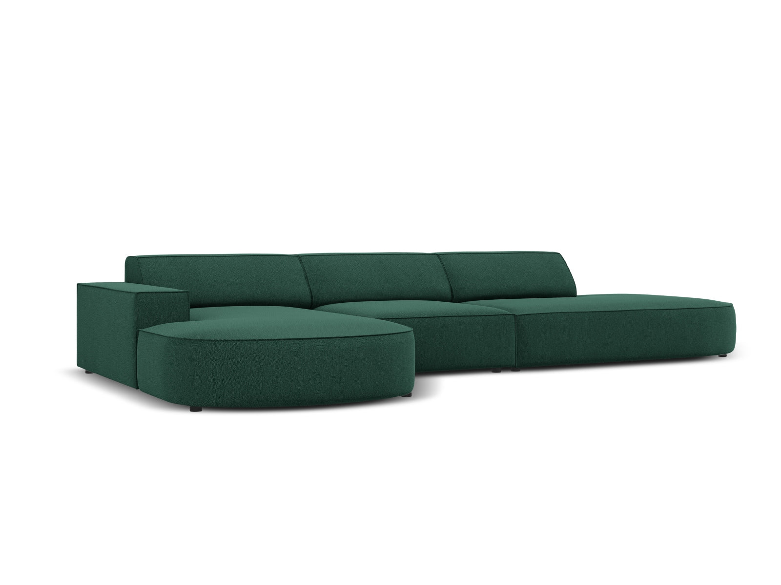 Jodie Modulares Ecksofa links 4 Sitzer in Green präsentiert im Onlineshop von KAQTU Design AG. Ecksofa links ist von Micadoni