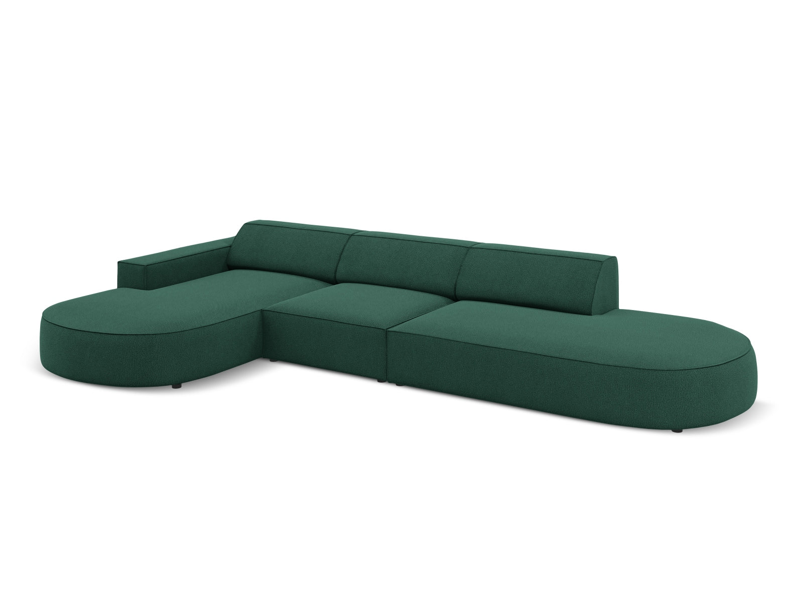 Jodie Modulares Ecksofa links 4 Sitzer in Green präsentiert im Onlineshop von KAQTU Design AG. Ecksofa links ist von Micadoni