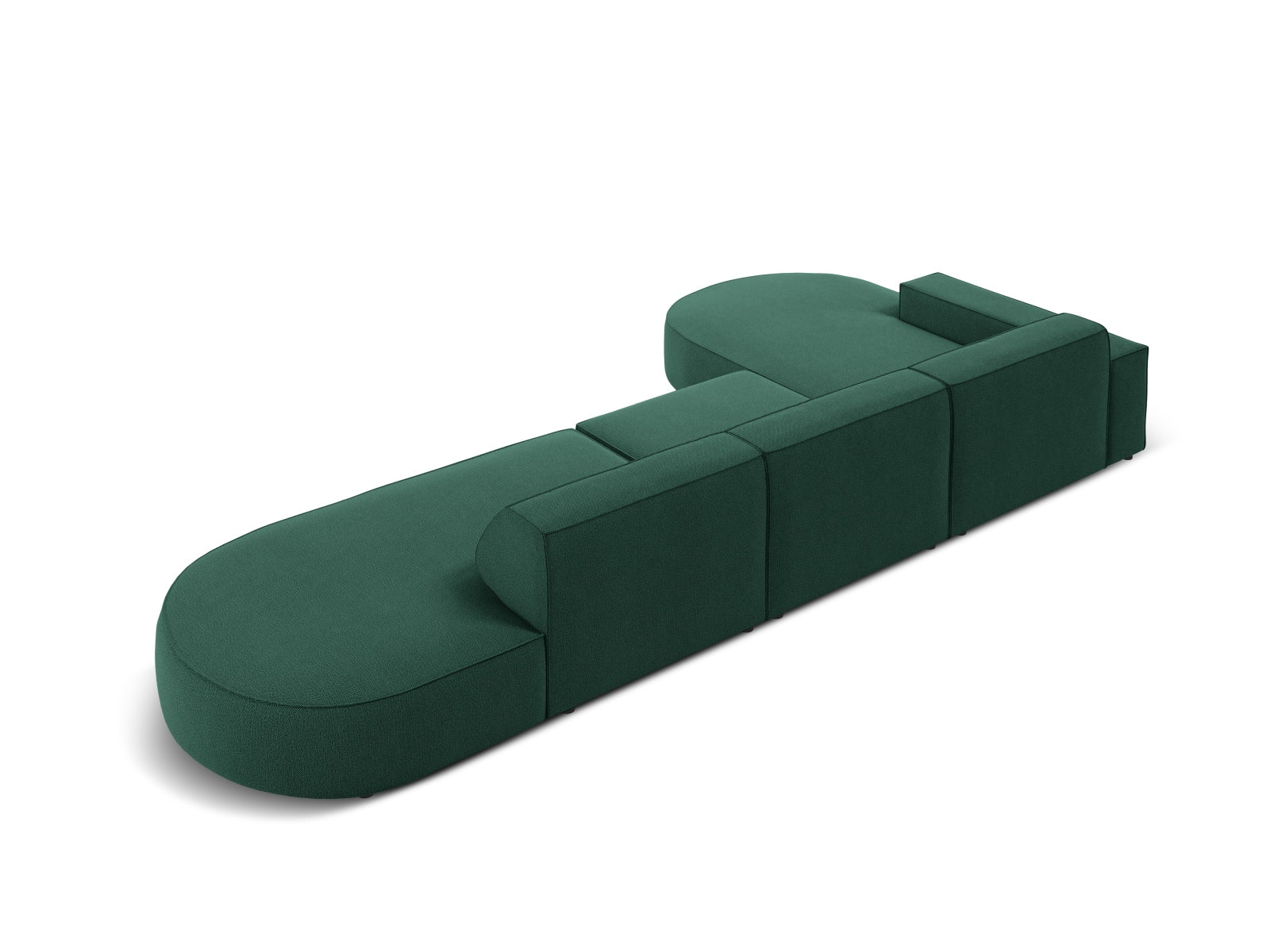 Jodie Modulares Ecksofa links 4 Sitzer in Green präsentiert im Onlineshop von KAQTU Design AG. Ecksofa links ist von Micadoni