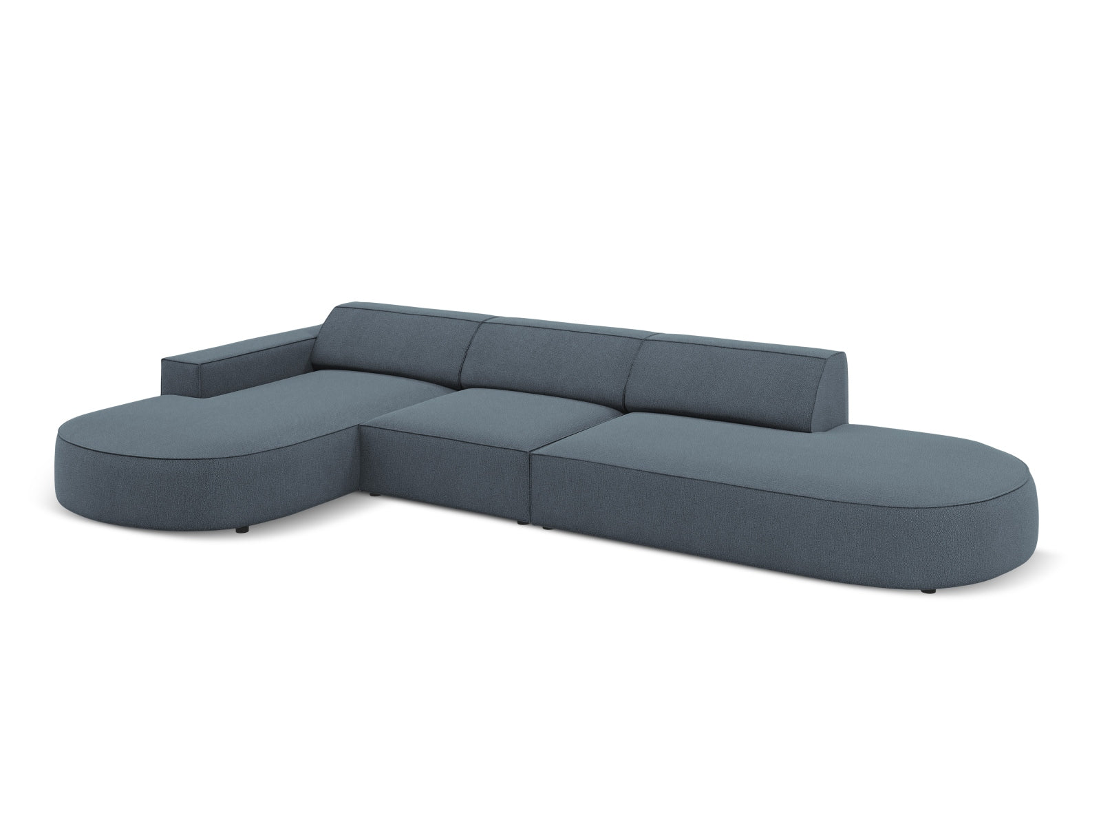 Jodie Modulares Ecksofa links 4 Sitzer in Blue präsentiert im Onlineshop von KAQTU Design AG. Ecksofa links ist von Micadoni