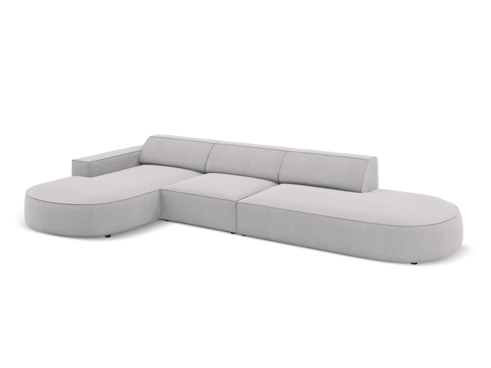 Jodie Modulares Ecksofa links 4 Sitzer in Light Grey präsentiert im Onlineshop von KAQTU Design AG. Ecksofa links ist von Micadoni