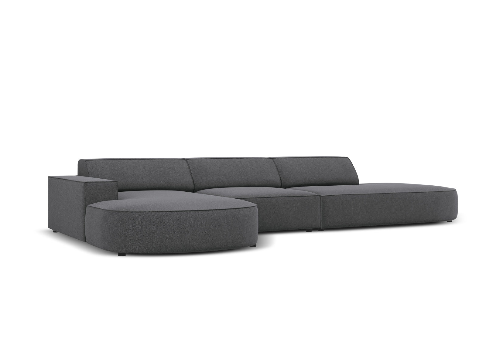 Jodie Modulares Ecksofa links 4 Sitzer in Dark Grey präsentiert im Onlineshop von KAQTU Design AG. Ecksofa links ist von Micadoni