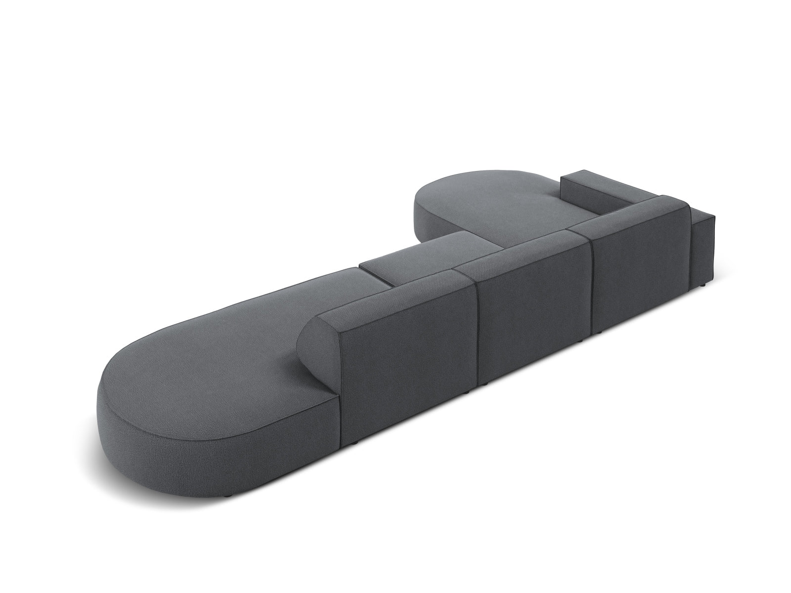 Jodie Modulares Ecksofa links 4 Sitzer in Dark Grey präsentiert im Onlineshop von KAQTU Design AG. Ecksofa links ist von Micadoni