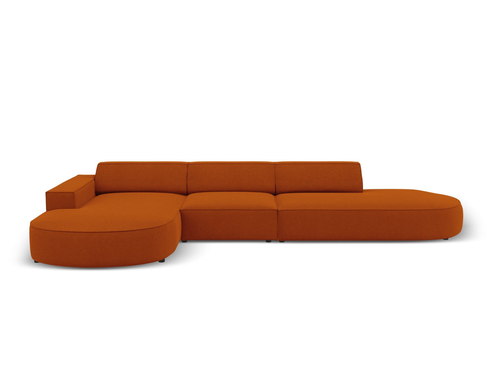 Jodie Modulares Ecksofa links 4 Sitzer in Terracotta präsentiert im Onlineshop von KAQTU Design AG. Ecksofa links ist von Micadoni