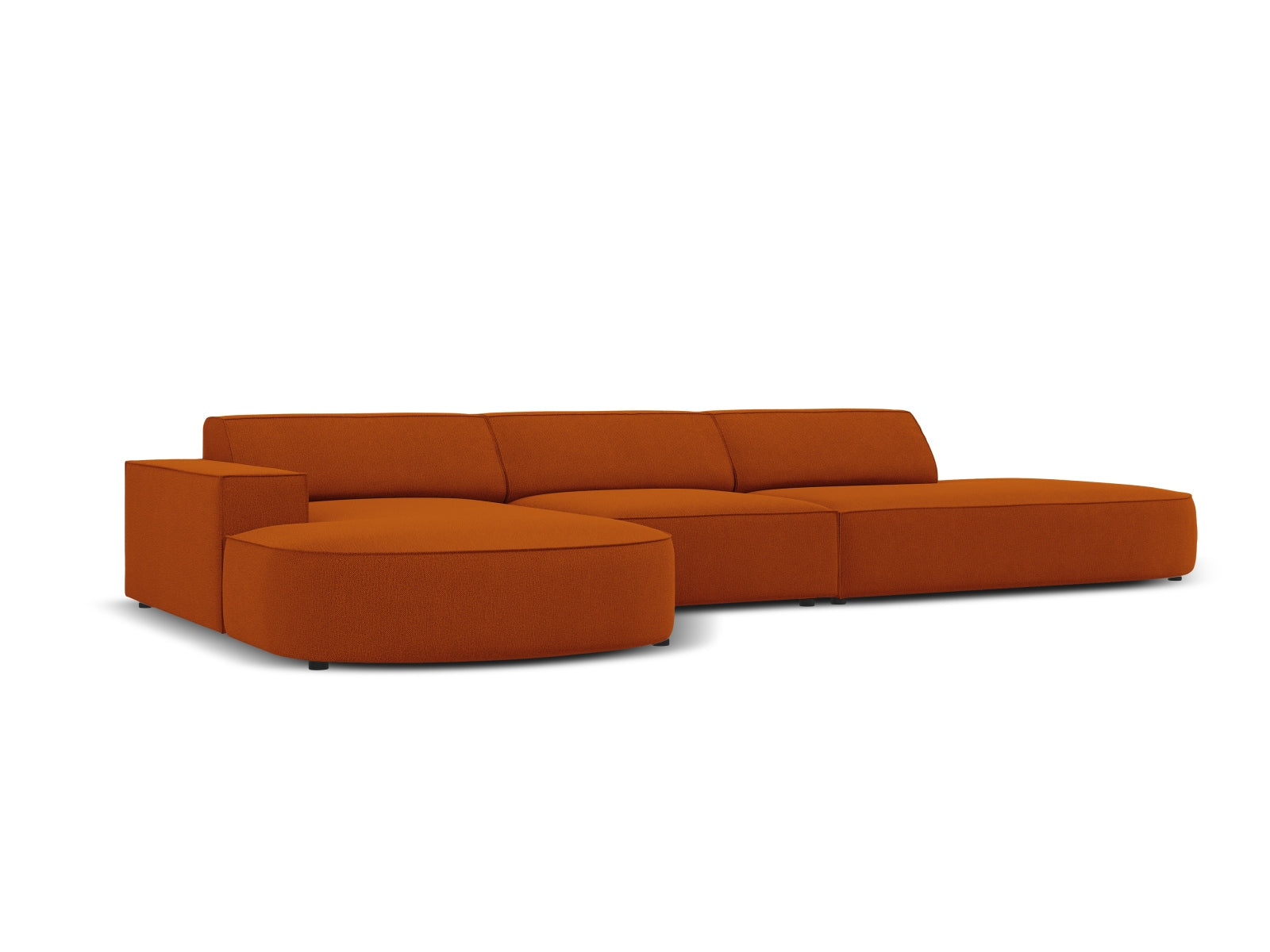 Jodie Modulares Ecksofa links 4 Sitzer in Terracotta präsentiert im Onlineshop von KAQTU Design AG. Ecksofa links ist von Micadoni