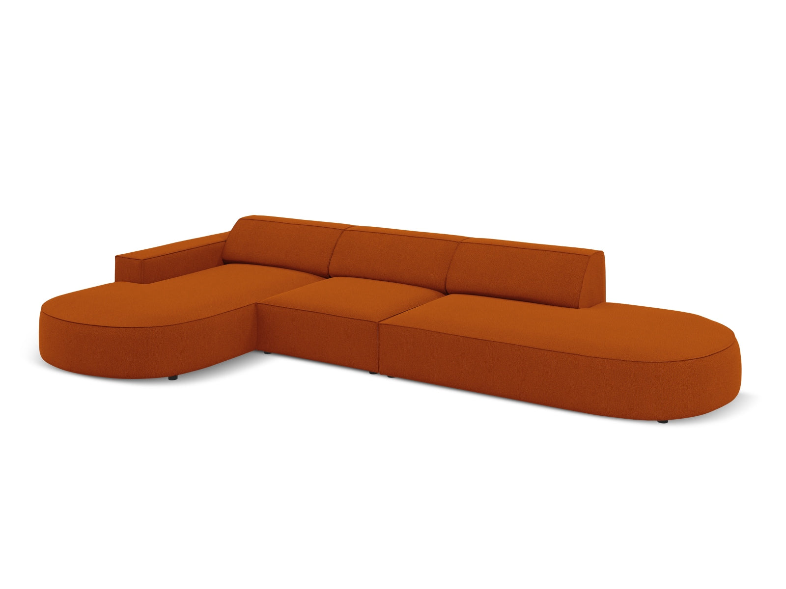 Jodie Modulares Ecksofa links 4 Sitzer in Terracotta präsentiert im Onlineshop von KAQTU Design AG. Ecksofa links ist von Micadoni