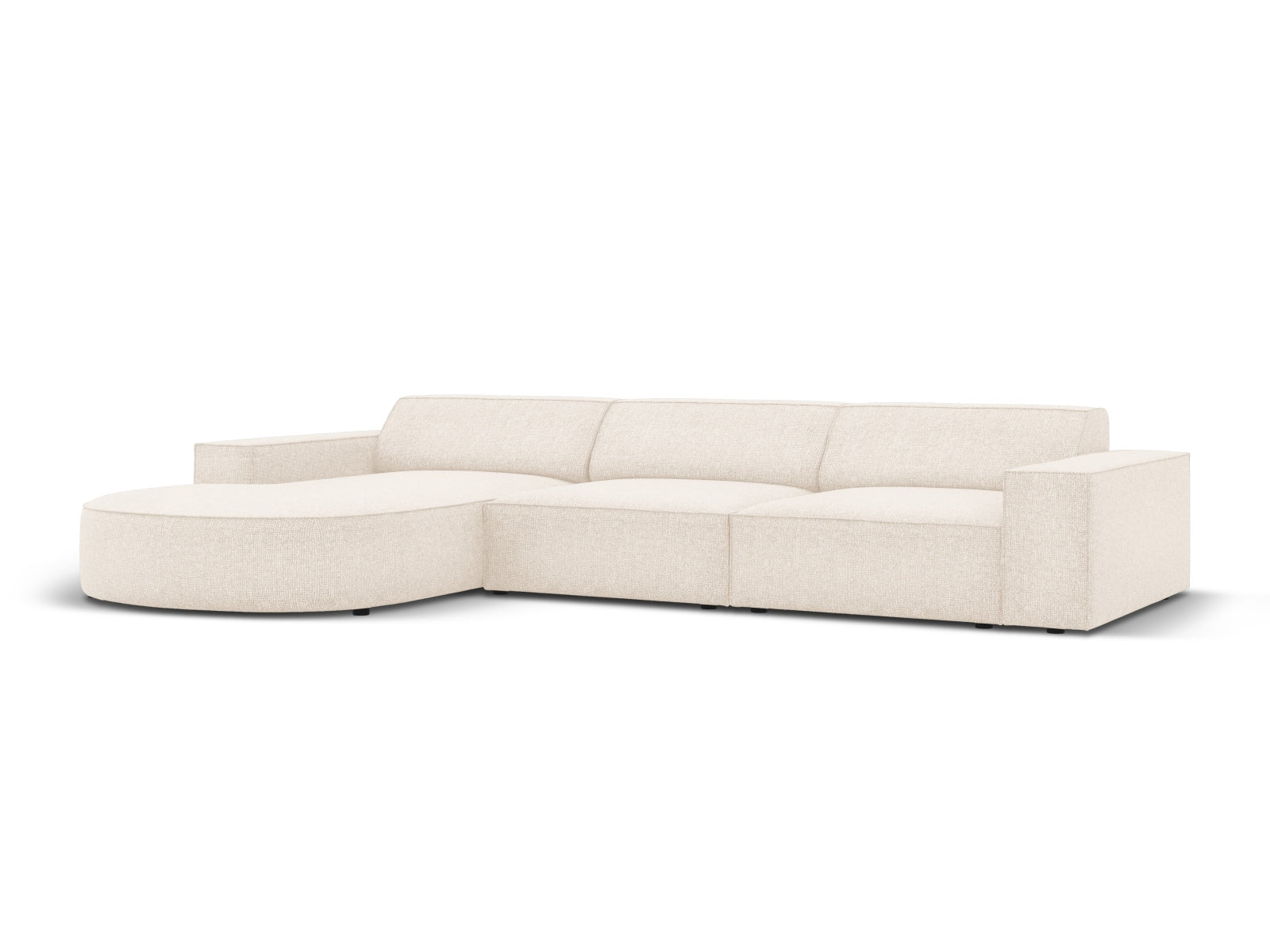 Jodie Modulares Ecksofa links 4 Sitzer in Light Beige präsentiert im Onlineshop von KAQTU Design AG. Ecksofa links ist von Micadoni