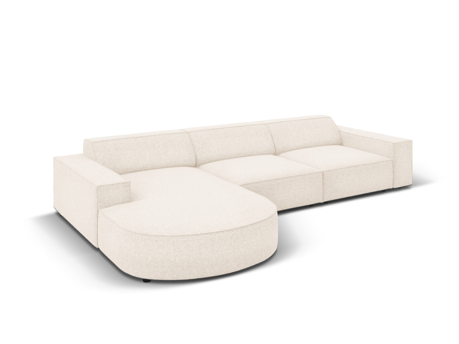 Jodie Modulares Ecksofa links 4 Sitzer in Light Beige präsentiert im Onlineshop von KAQTU Design AG. Ecksofa links ist von Micadoni