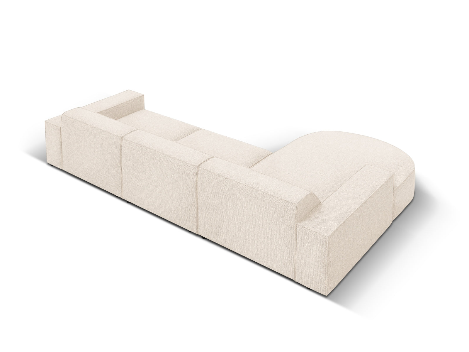 Jodie Modulares Ecksofa links 4 Sitzer in Light Beige präsentiert im Onlineshop von KAQTU Design AG. Ecksofa links ist von Micadoni