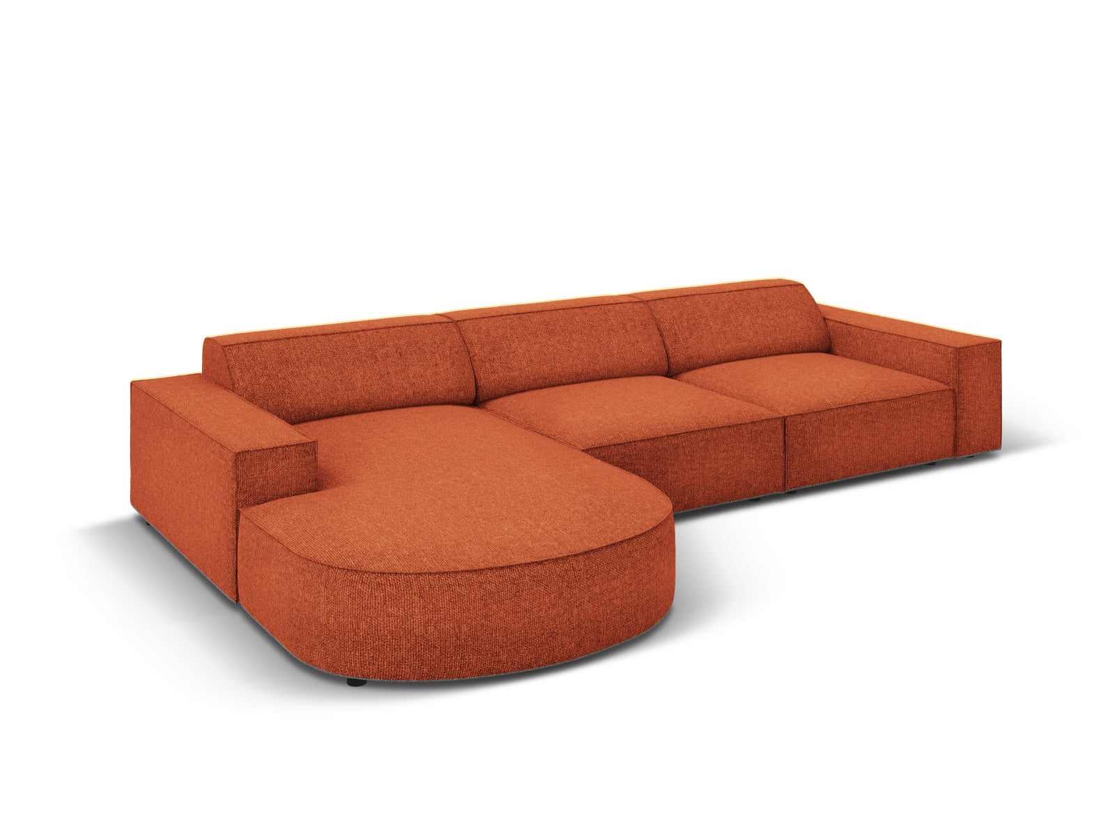 Jodie Modulares Ecksofa links 4 Sitzer in Terracotta präsentiert im Onlineshop von KAQTU Design AG. Ecksofa links ist von Micadoni