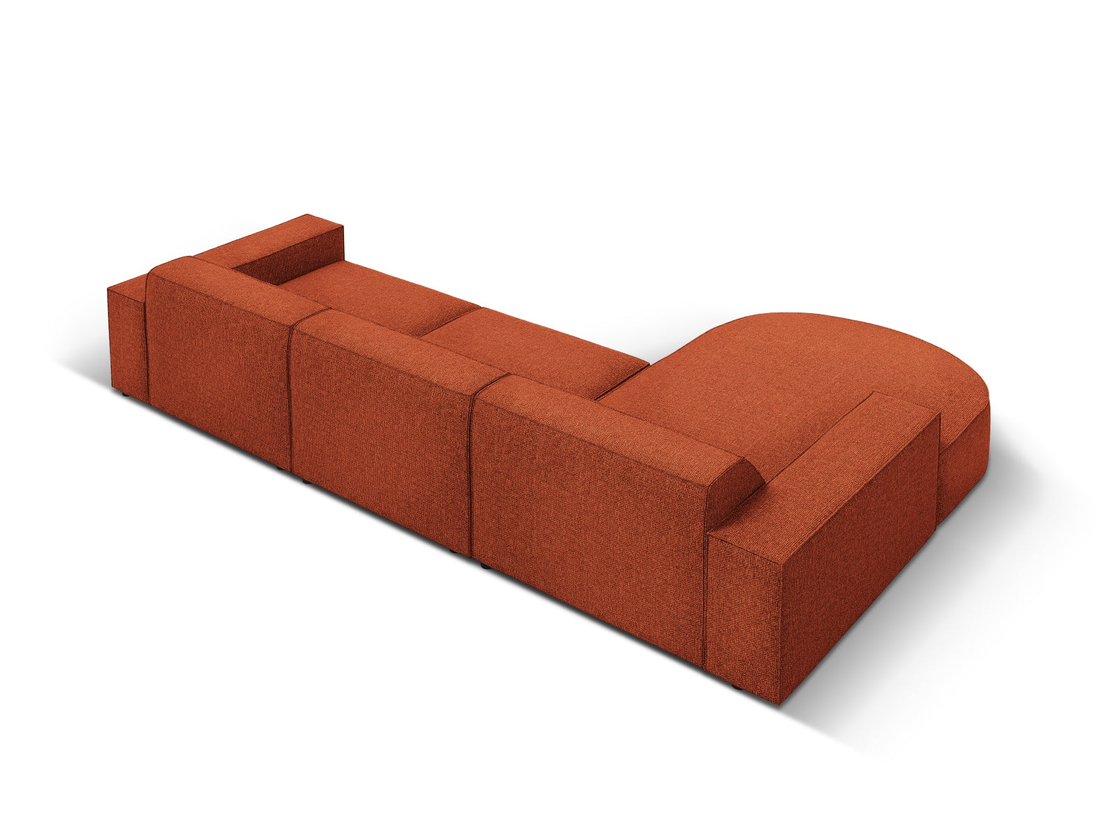 Jodie Modulares Ecksofa links 4 Sitzer in Terracotta präsentiert im Onlineshop von KAQTU Design AG. Ecksofa links ist von Micadoni