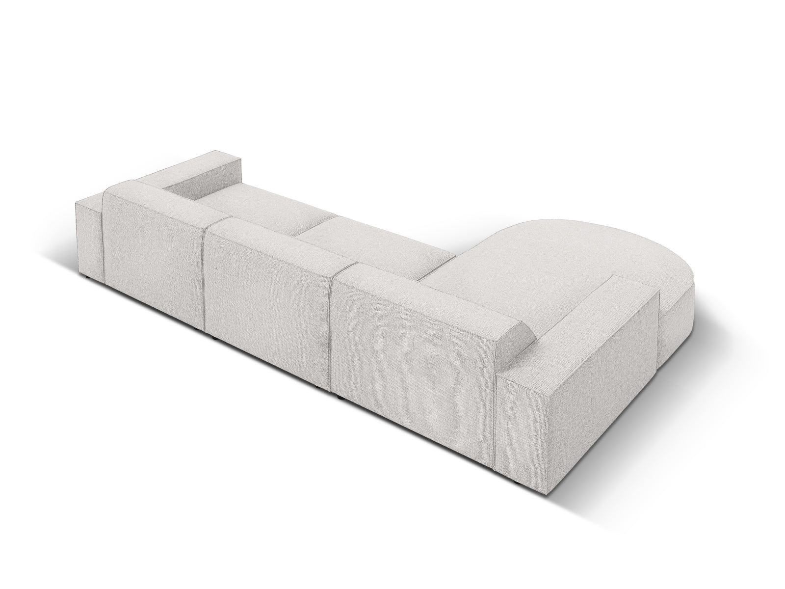 Jodie Modulares Ecksofa links 4 Sitzer in Light Grey präsentiert im Onlineshop von KAQTU Design AG. Ecksofa links ist von Micadoni