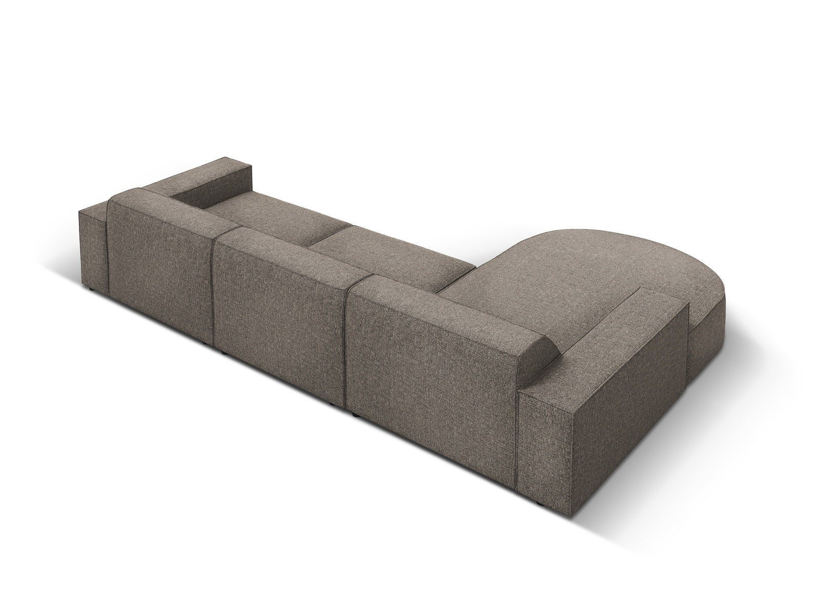 Jodie Modulares Ecksofa links 4 Sitzer in Grey präsentiert im Onlineshop von KAQTU Design AG. Ecksofa links ist von Micadoni