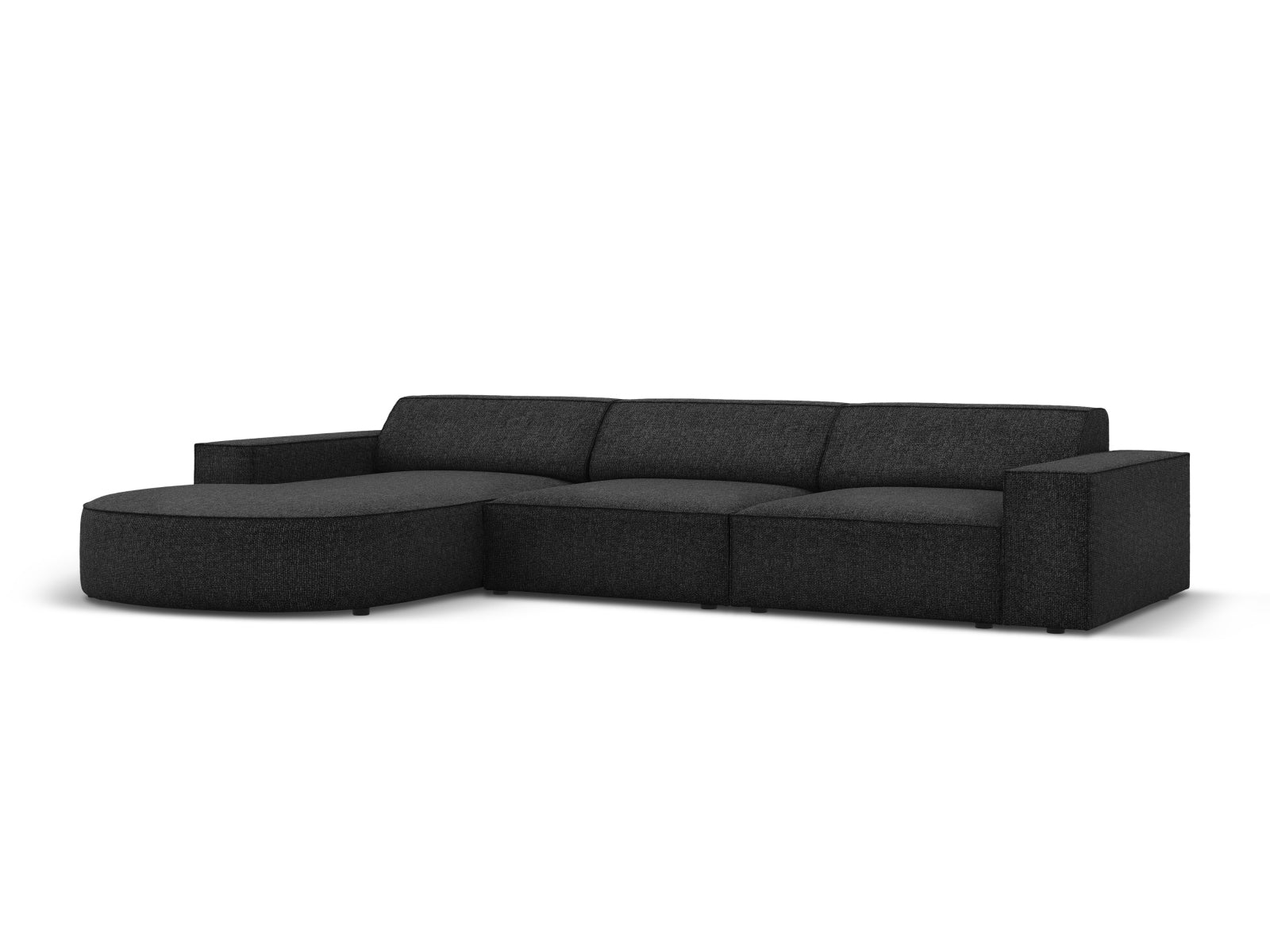 Jodie Modulares Ecksofa links 4 Sitzer in Black präsentiert im Onlineshop von KAQTU Design AG. Ecksofa links ist von Micadoni