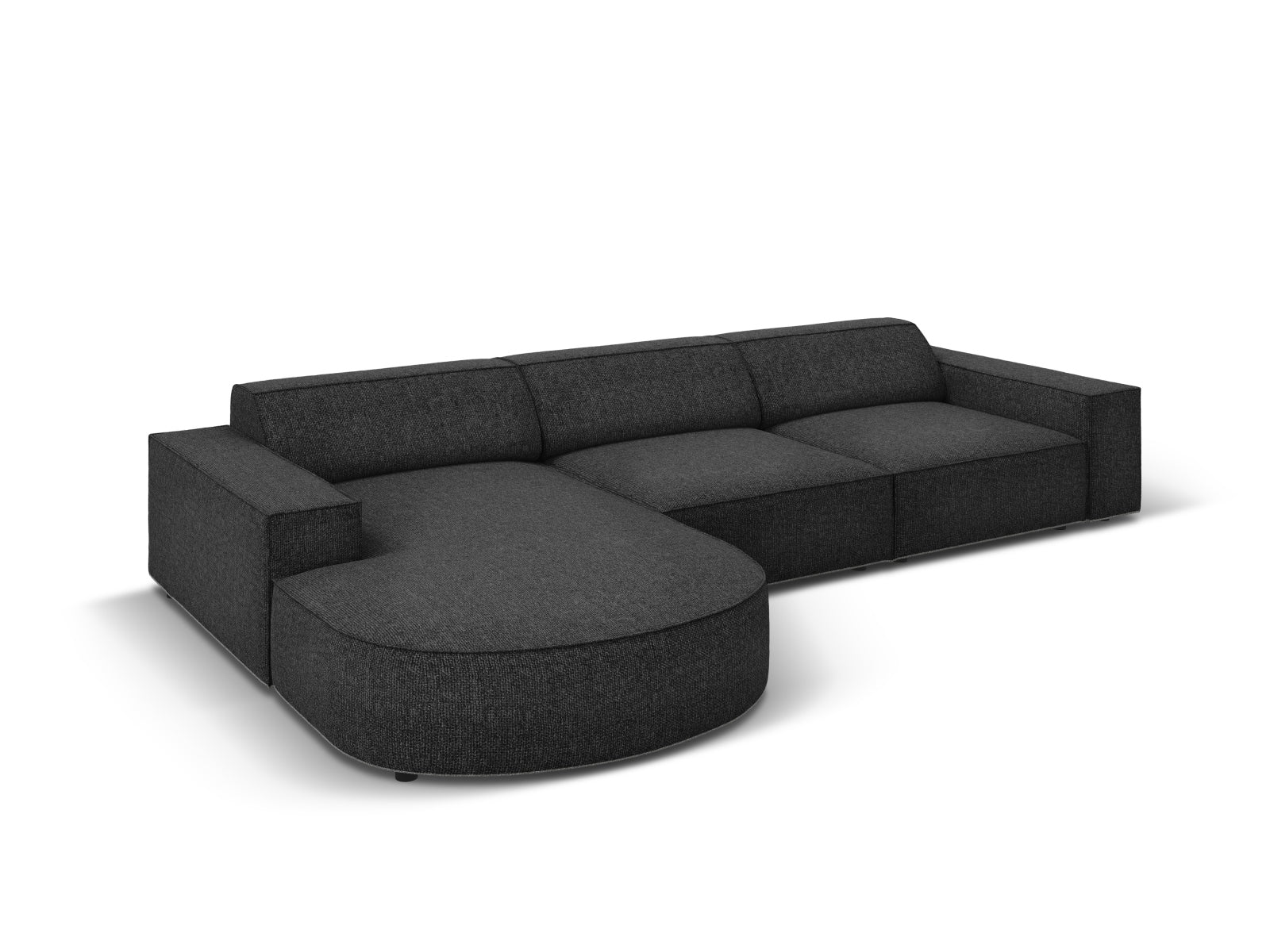 Jodie Modulares Ecksofa links 4 Sitzer in Black präsentiert im Onlineshop von KAQTU Design AG. Ecksofa links ist von Micadoni