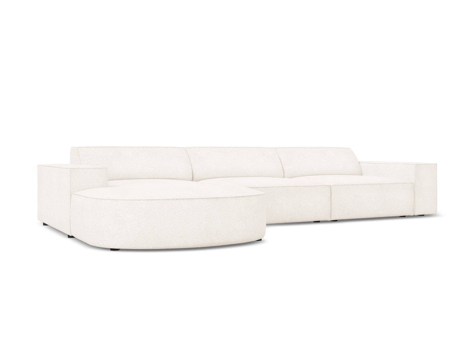 Jodie Boucle modulares Ecksofa links 4 Sitzer in Beige präsentiert im Onlineshop von KAQTU Design AG. Ecksofa links ist von Micadoni