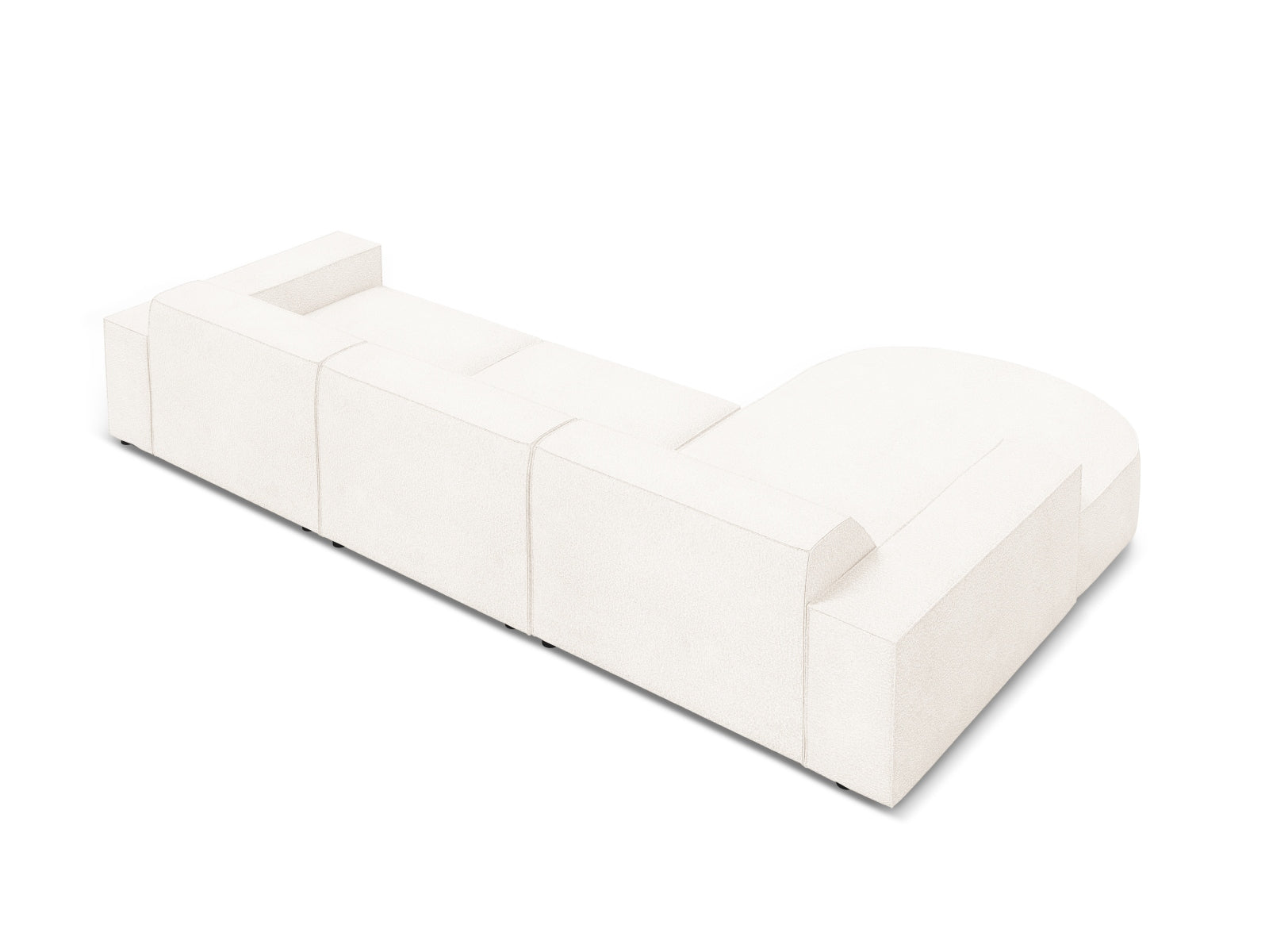 Jodie Boucle modulares Ecksofa links 4 Sitzer in Beige präsentiert im Onlineshop von KAQTU Design AG. Ecksofa links ist von Micadoni
