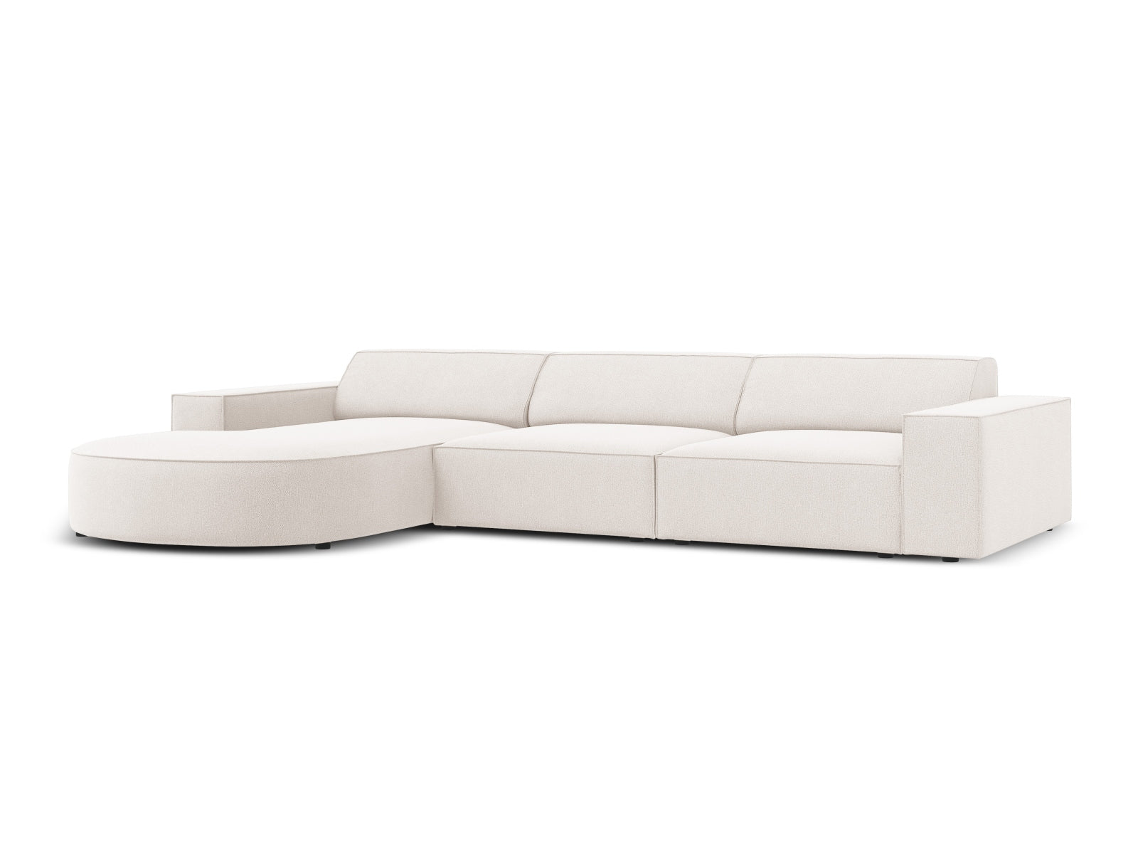 Jodie Modulares Ecksofa links 4 Sitzer in Light Beige präsentiert im Onlineshop von KAQTU Design AG. Ecksofa links ist von Micadoni