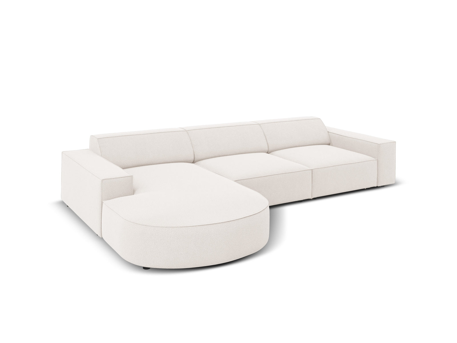 Jodie Modulares Ecksofa links 4 Sitzer in Light Beige präsentiert im Onlineshop von KAQTU Design AG. Ecksofa links ist von Micadoni