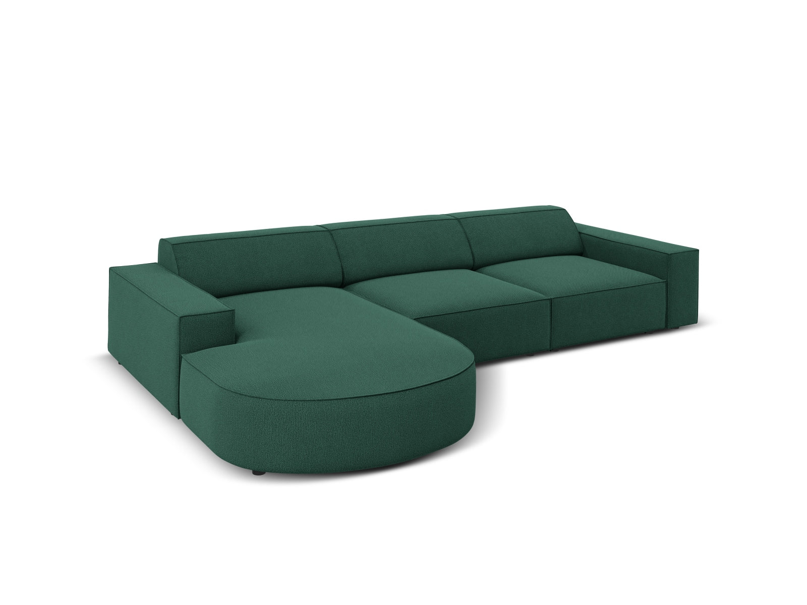 Jodie Modulares Ecksofa links 4 Sitzer in Green präsentiert im Onlineshop von KAQTU Design AG. Ecksofa links ist von Micadoni