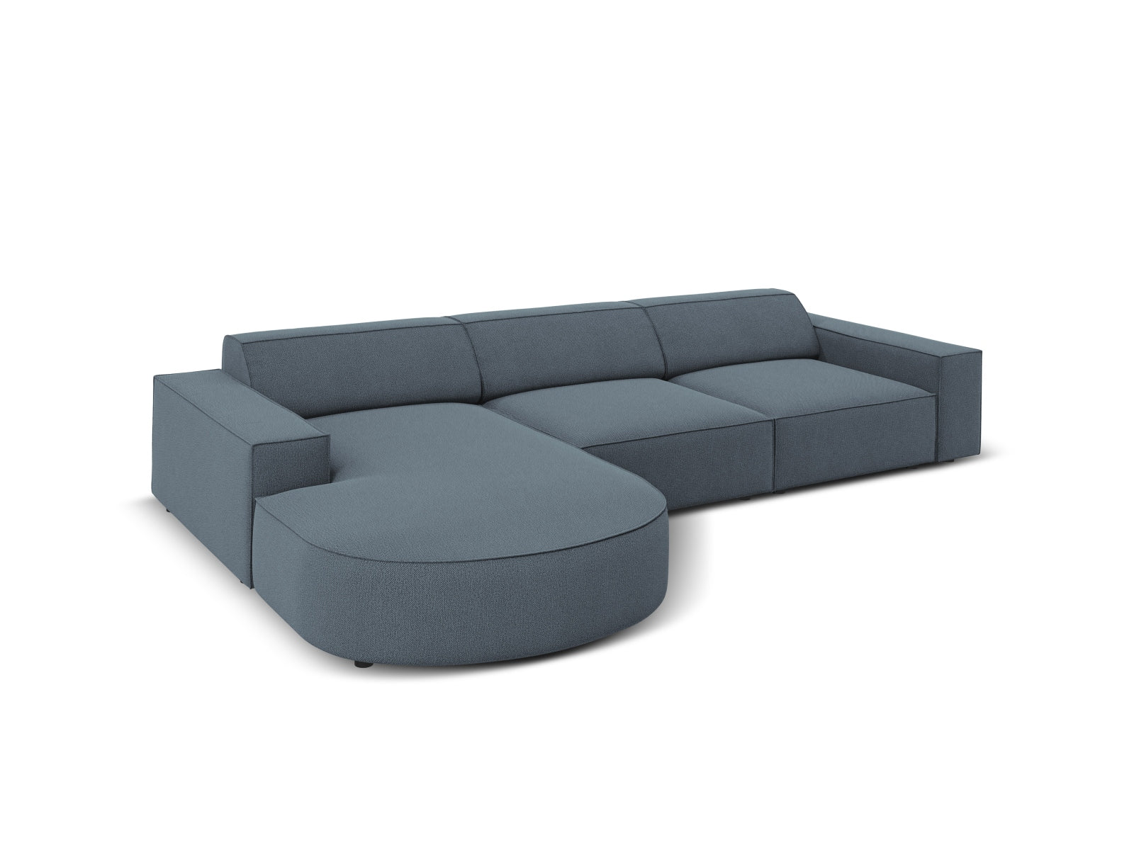 Jodie Modulares Ecksofa links 4 Sitzer in Blue präsentiert im Onlineshop von KAQTU Design AG. Ecksofa links ist von Micadoni