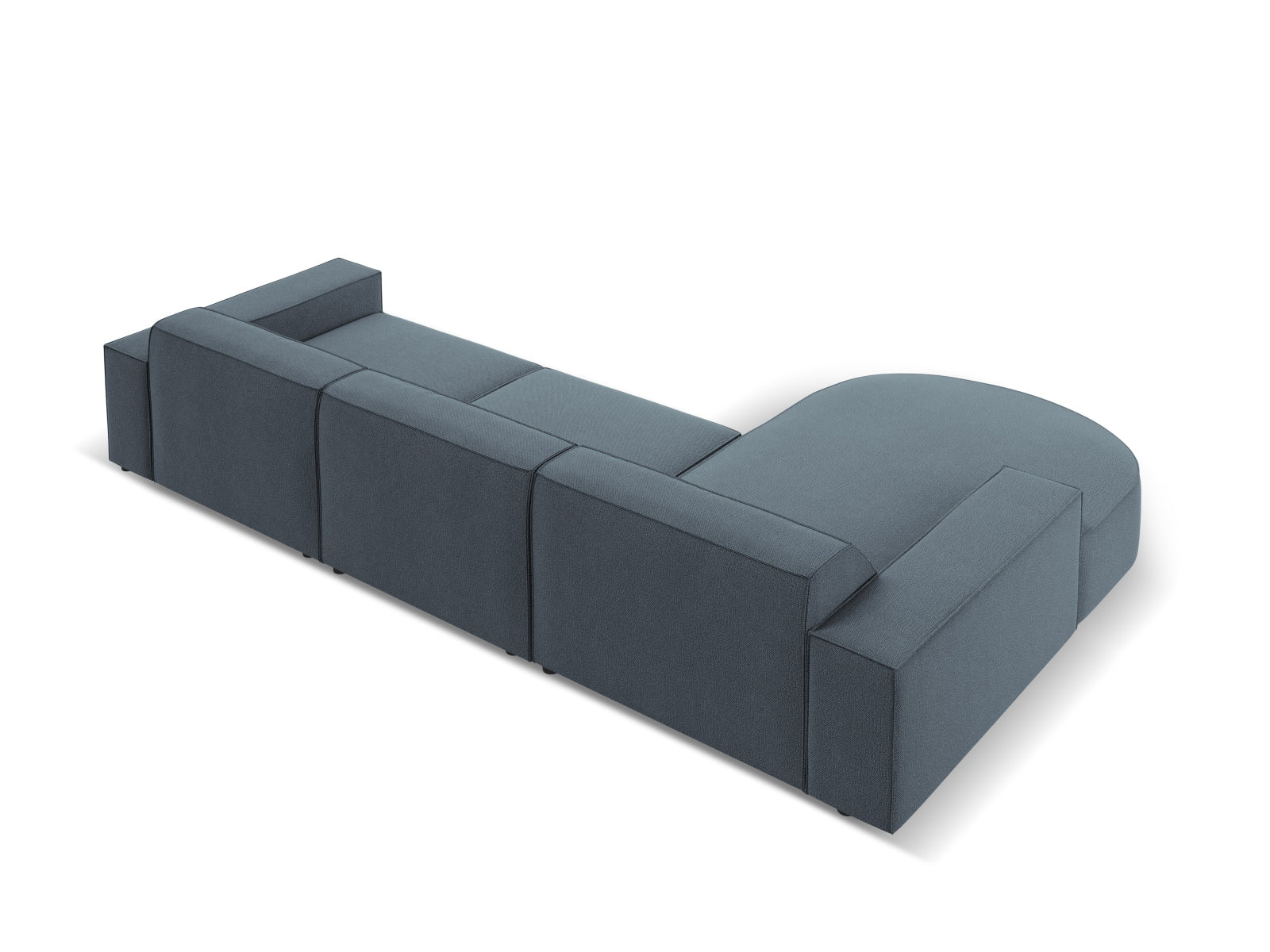 Jodie Modulares Ecksofa links 4 Sitzer in Blue präsentiert im Onlineshop von KAQTU Design AG. Ecksofa links ist von Micadoni