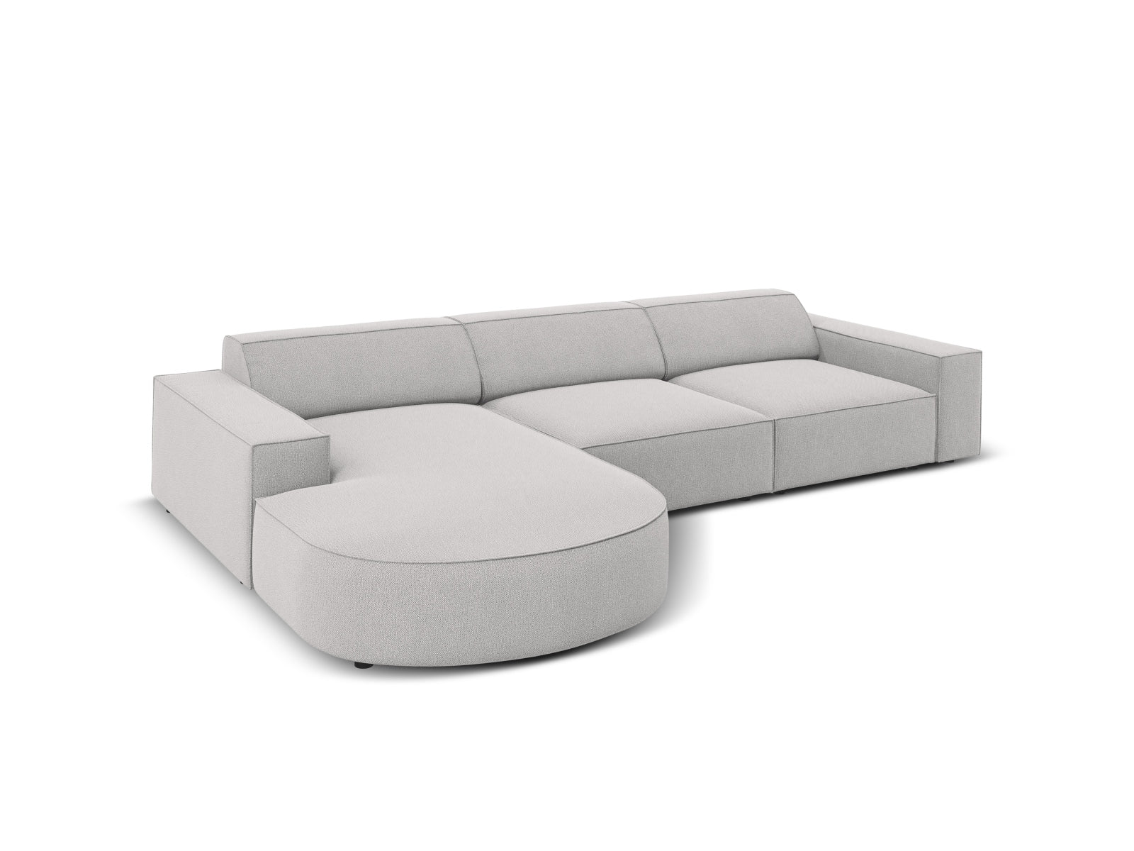Jodie Modulares Ecksofa links 4 Sitzer in Light Grey präsentiert im Onlineshop von KAQTU Design AG. Ecksofa links ist von Micadoni
