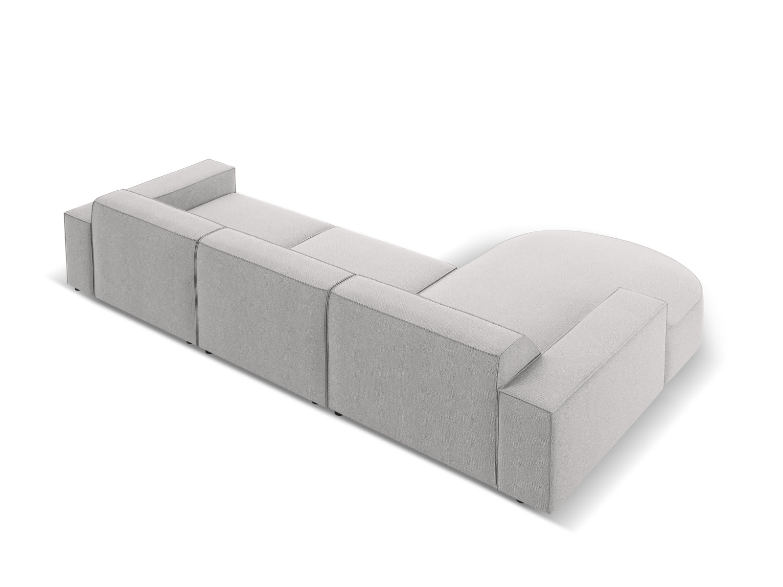 Jodie Modulares Ecksofa links 4 Sitzer in Light Grey präsentiert im Onlineshop von KAQTU Design AG. Ecksofa links ist von Micadoni