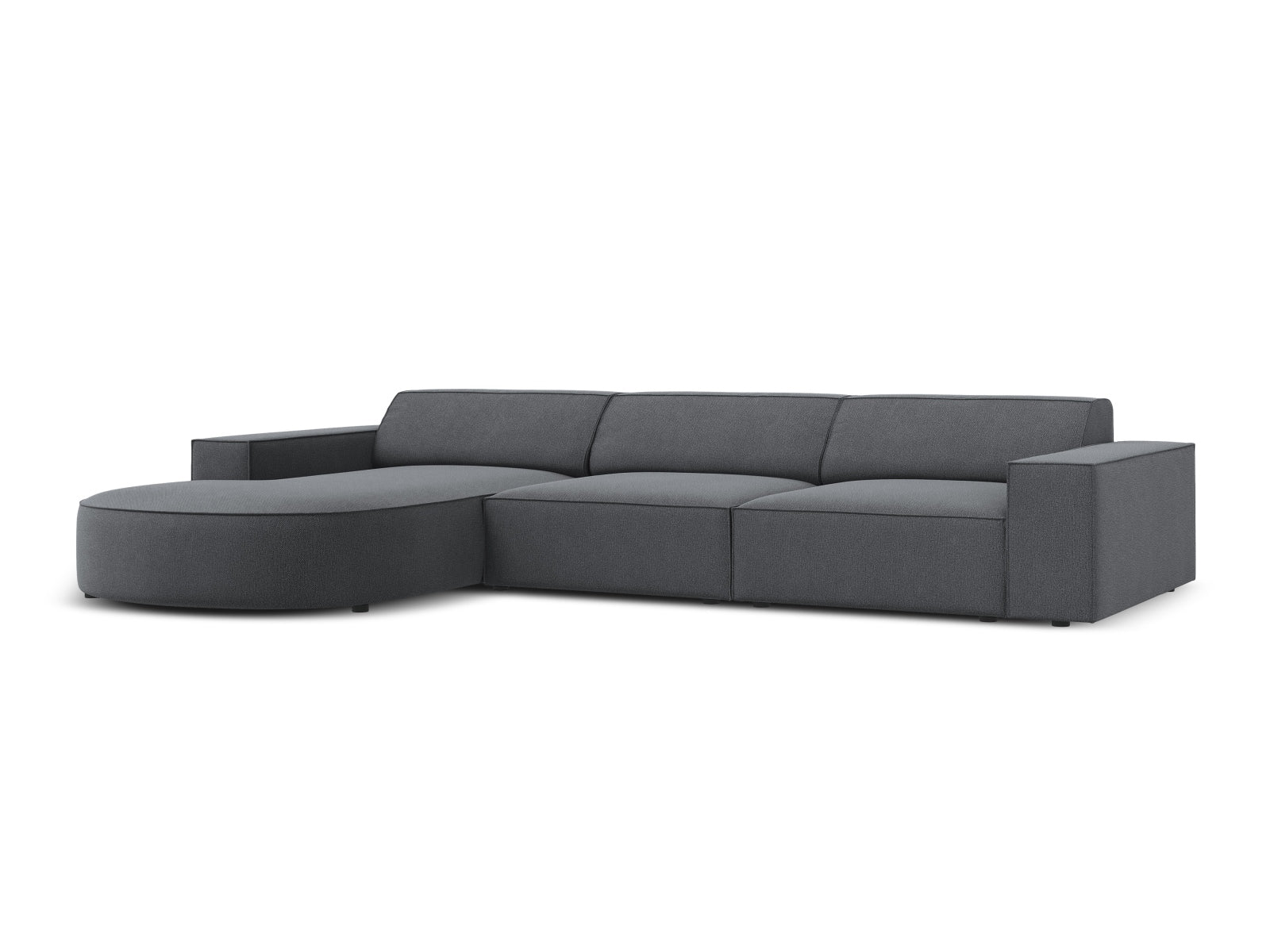 Jodie Modulares Ecksofa links 4 Sitzer in Dark Grey präsentiert im Onlineshop von KAQTU Design AG. Ecksofa links ist von Micadoni