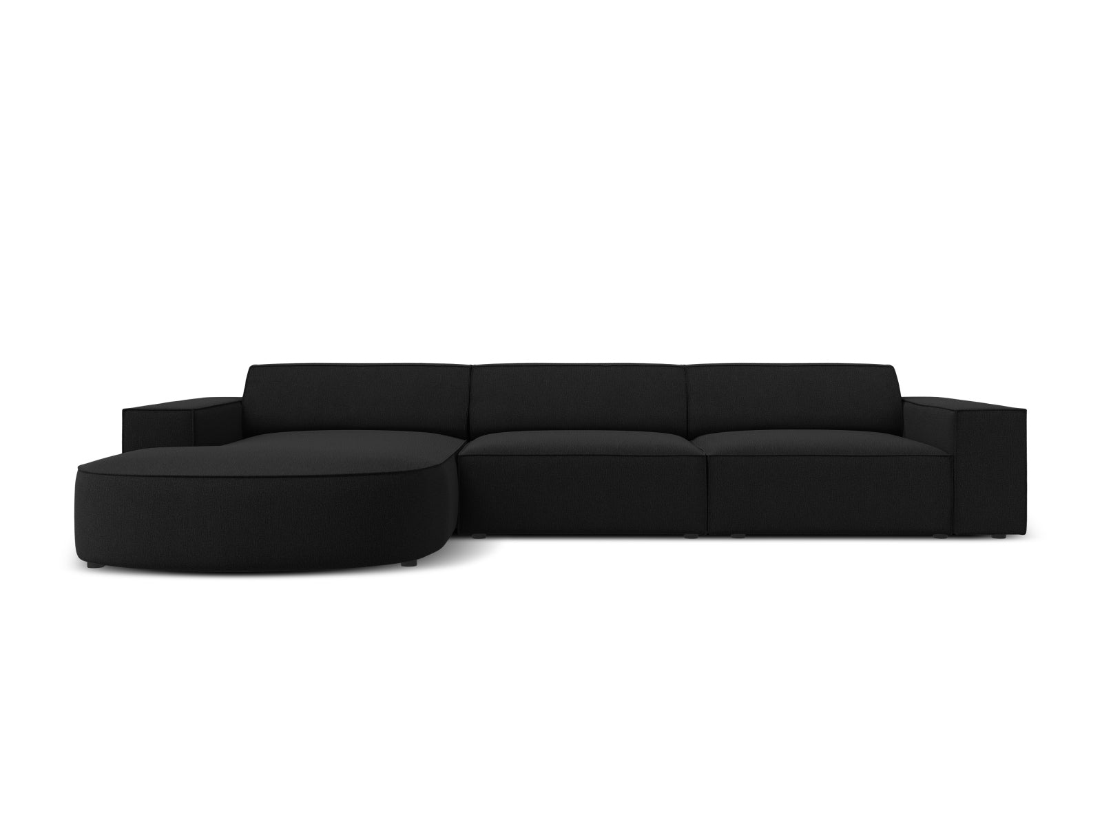 Jodie Modulares Ecksofa links 4 Sitzer in Black präsentiert im Onlineshop von KAQTU Design AG. Ecksofa links ist von Micadoni