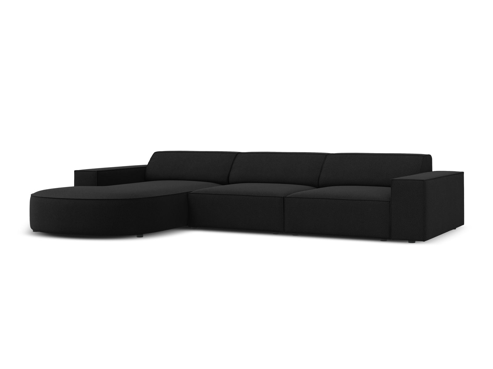 Jodie Modulares Ecksofa links 4 Sitzer in Black präsentiert im Onlineshop von KAQTU Design AG. Ecksofa links ist von Micadoni