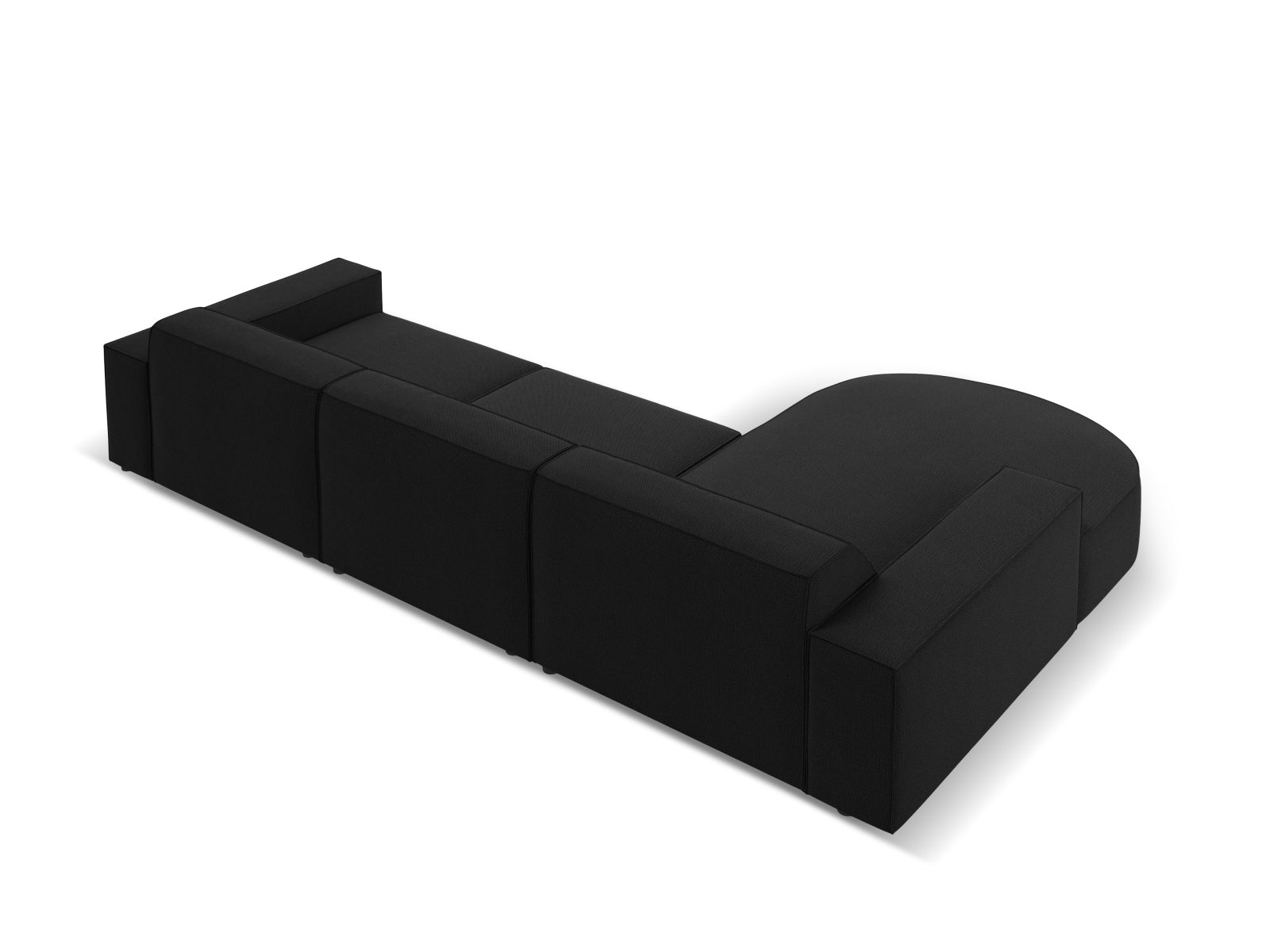 Jodie Modulares Ecksofa links 4 Sitzer in Black präsentiert im Onlineshop von KAQTU Design AG. Ecksofa links ist von Micadoni