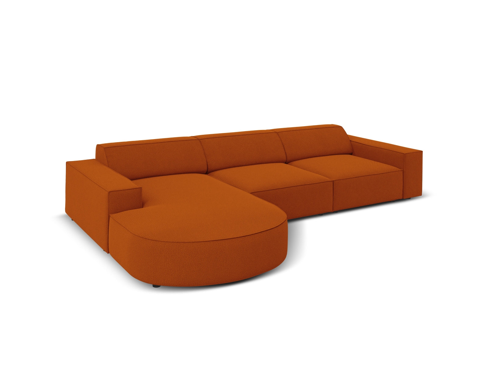 Jodie Modulares Ecksofa links 4 Sitzer in Terracotta präsentiert im Onlineshop von KAQTU Design AG. Ecksofa links ist von Micadoni
