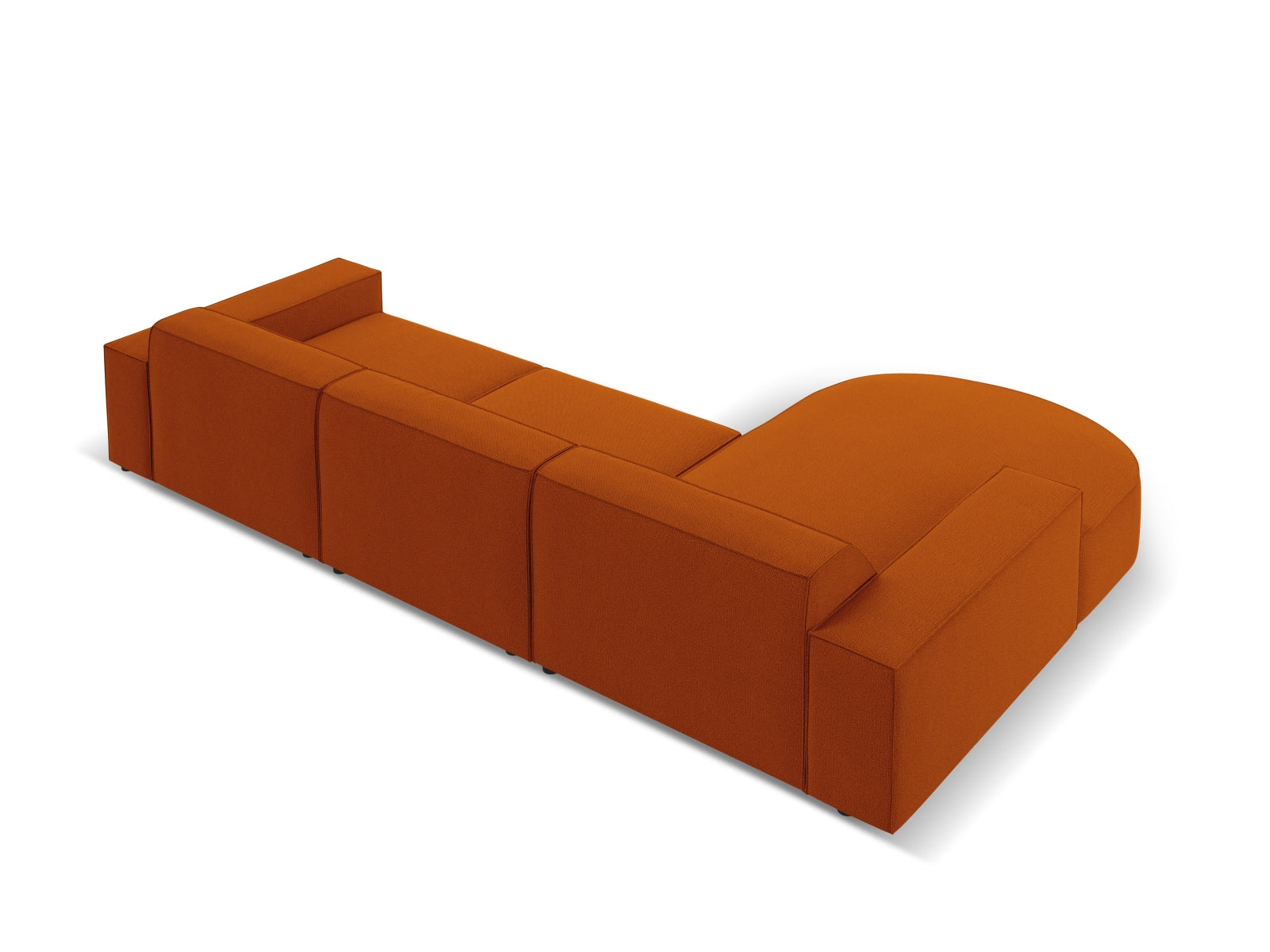 Jodie Modulares Ecksofa links 4 Sitzer in Terracotta präsentiert im Onlineshop von KAQTU Design AG. Ecksofa links ist von Micadoni