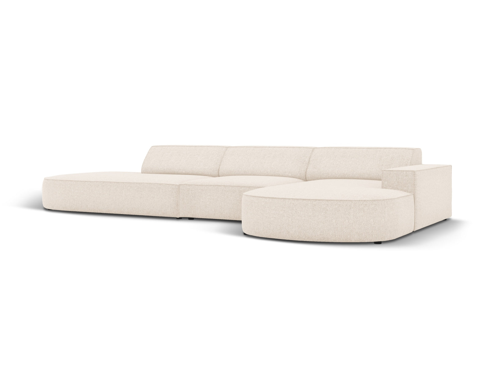 Jodie Modulares Ecksofa rechts 4 Sitzer in Light Beige präsentiert im Onlineshop von KAQTU Design AG. Ecksofa rechts ist von Micadoni