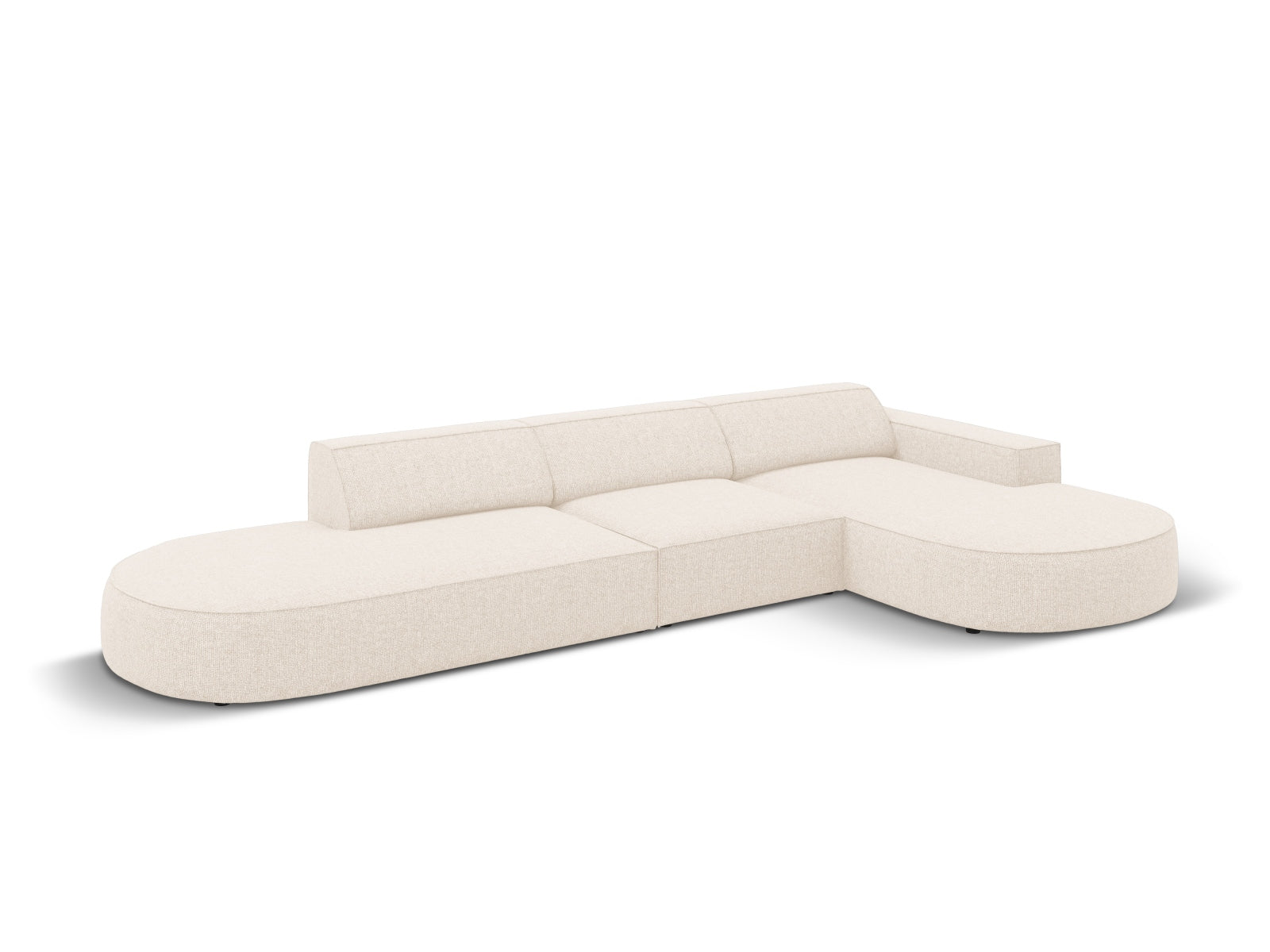 Jodie Modulares Ecksofa rechts 4 Sitzer in Light Beige präsentiert im Onlineshop von KAQTU Design AG. Ecksofa rechts ist von Micadoni