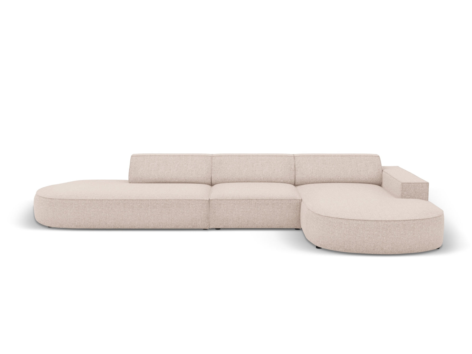 Jodie Modulares Ecksofa rechts 4 Sitzer in Beige präsentiert im Onlineshop von KAQTU Design AG. Ecksofa rechts ist von Micadoni