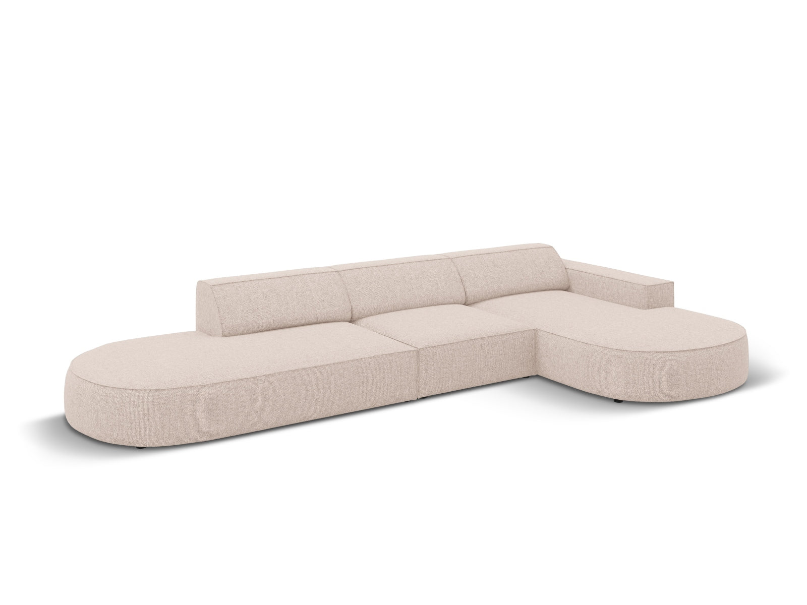 Jodie Modulares Ecksofa rechts 4 Sitzer in Beige präsentiert im Onlineshop von KAQTU Design AG. Ecksofa rechts ist von Micadoni